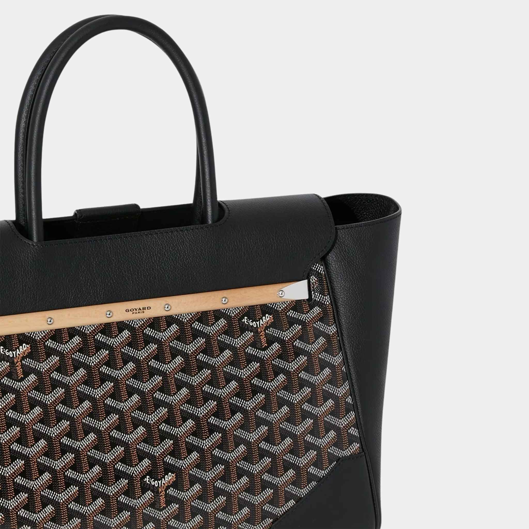 Goyard Saïgon Tote Bag, Black, Back View