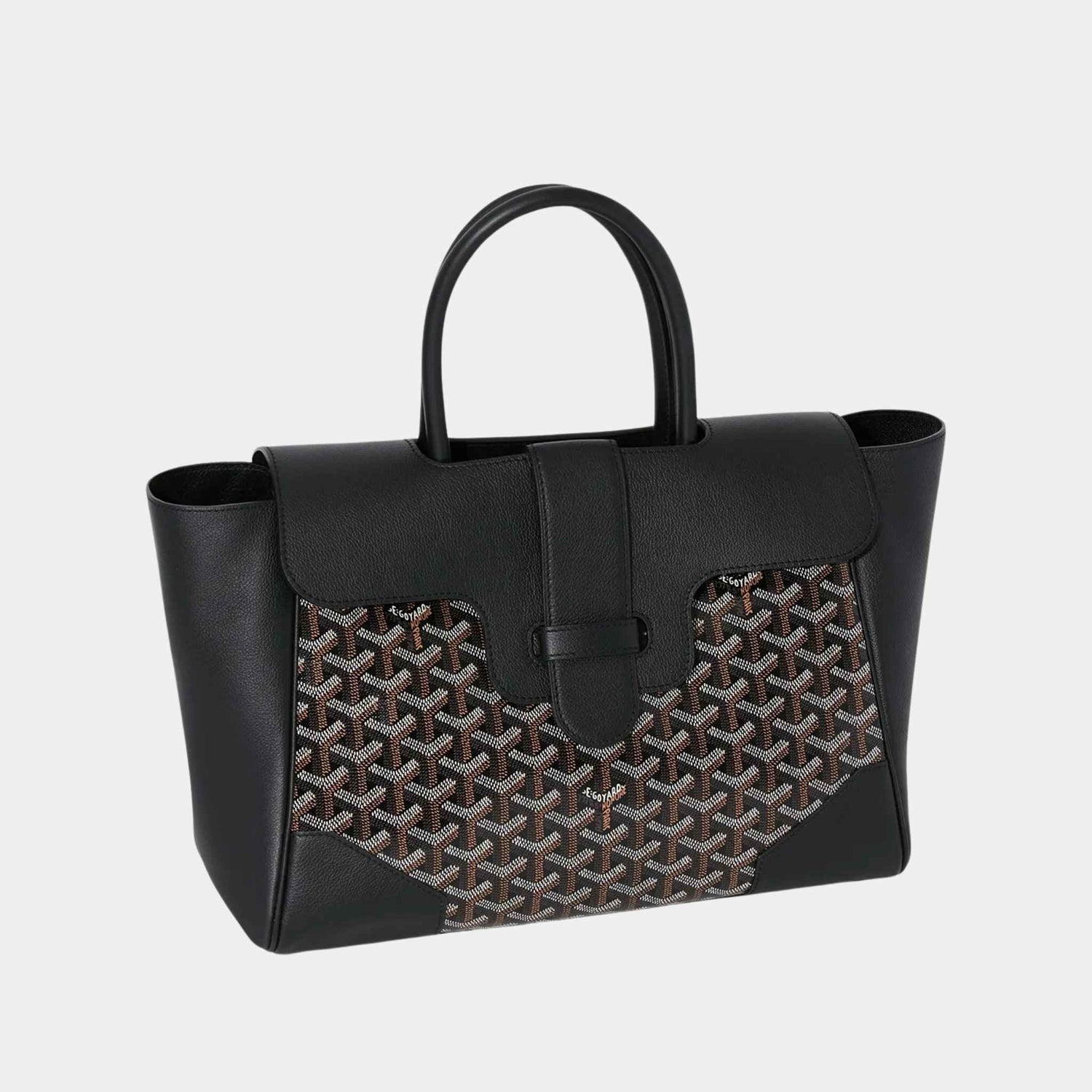 Goyard Saïgon Tote Bag, Black, Front View