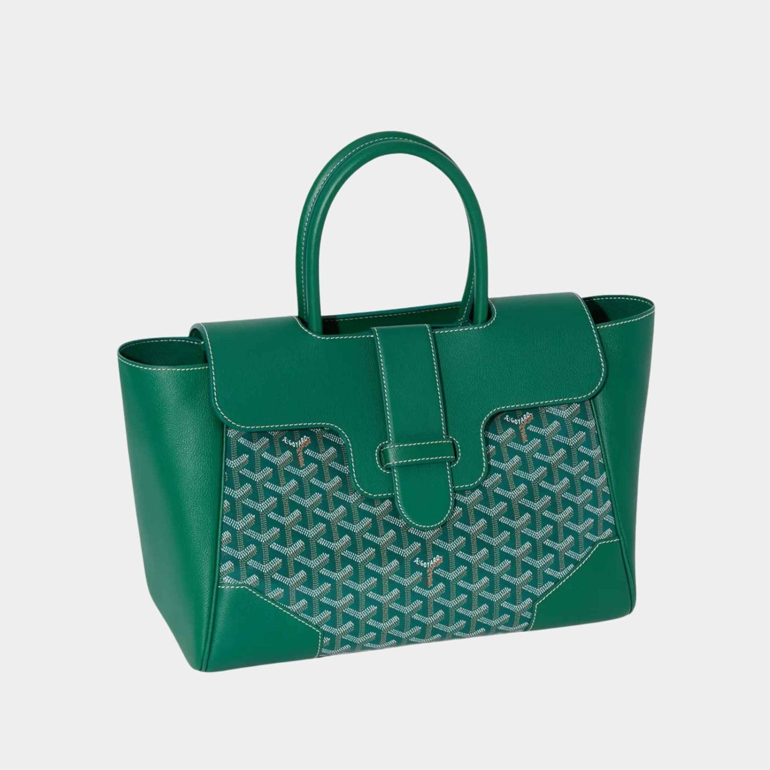 Goyard Saïgon Tote Bag, Green, Front View