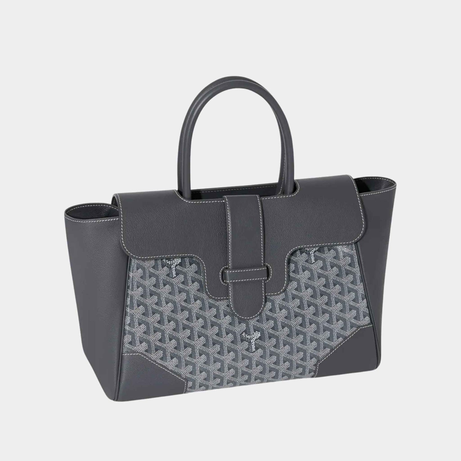 Goyard Saïgon Tote Bag, Grey, Front View