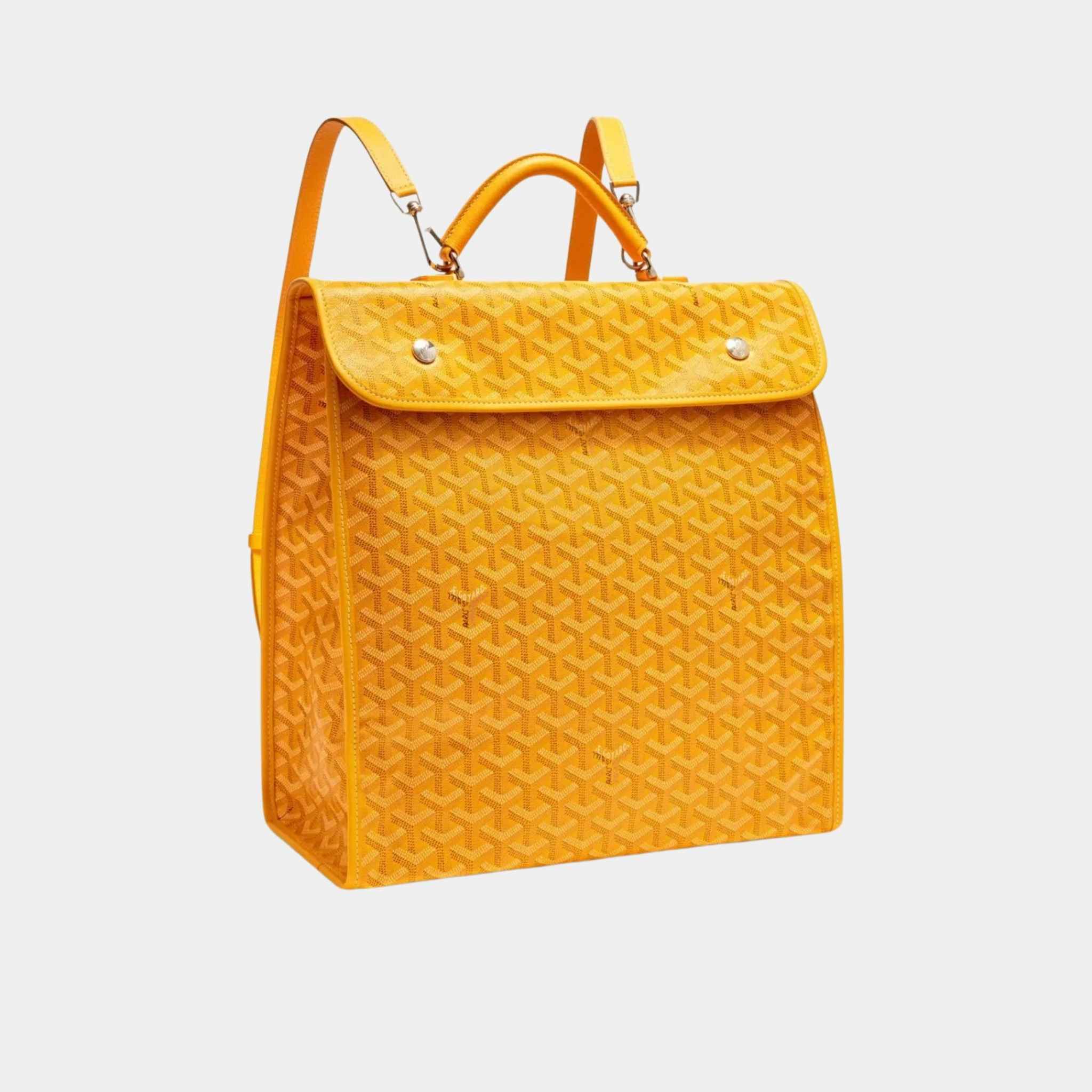 Goyard Saint Léger Backpack, Yellow, Front View