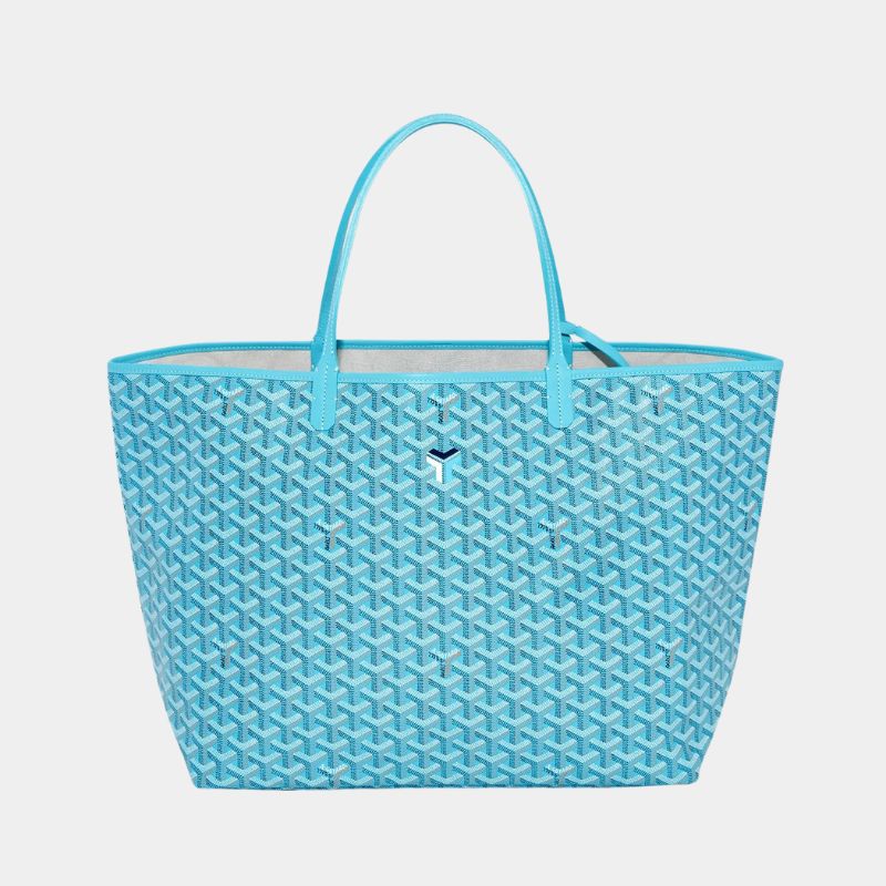 Goyard Saint Louis GM Bag and Balise Beach Towel, Turquoise, Front View