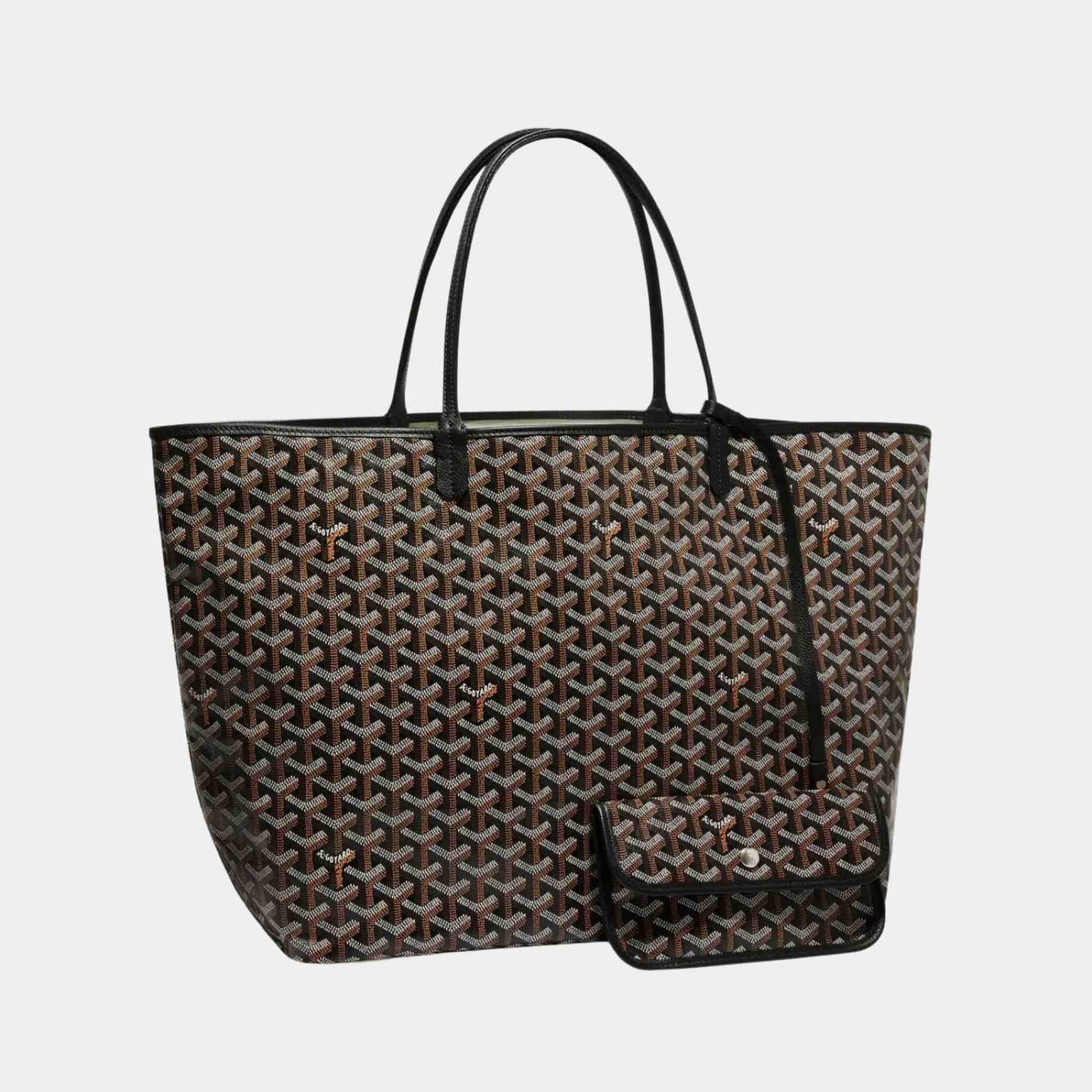 Goyard Saint Louis GM Bag, Black, Front