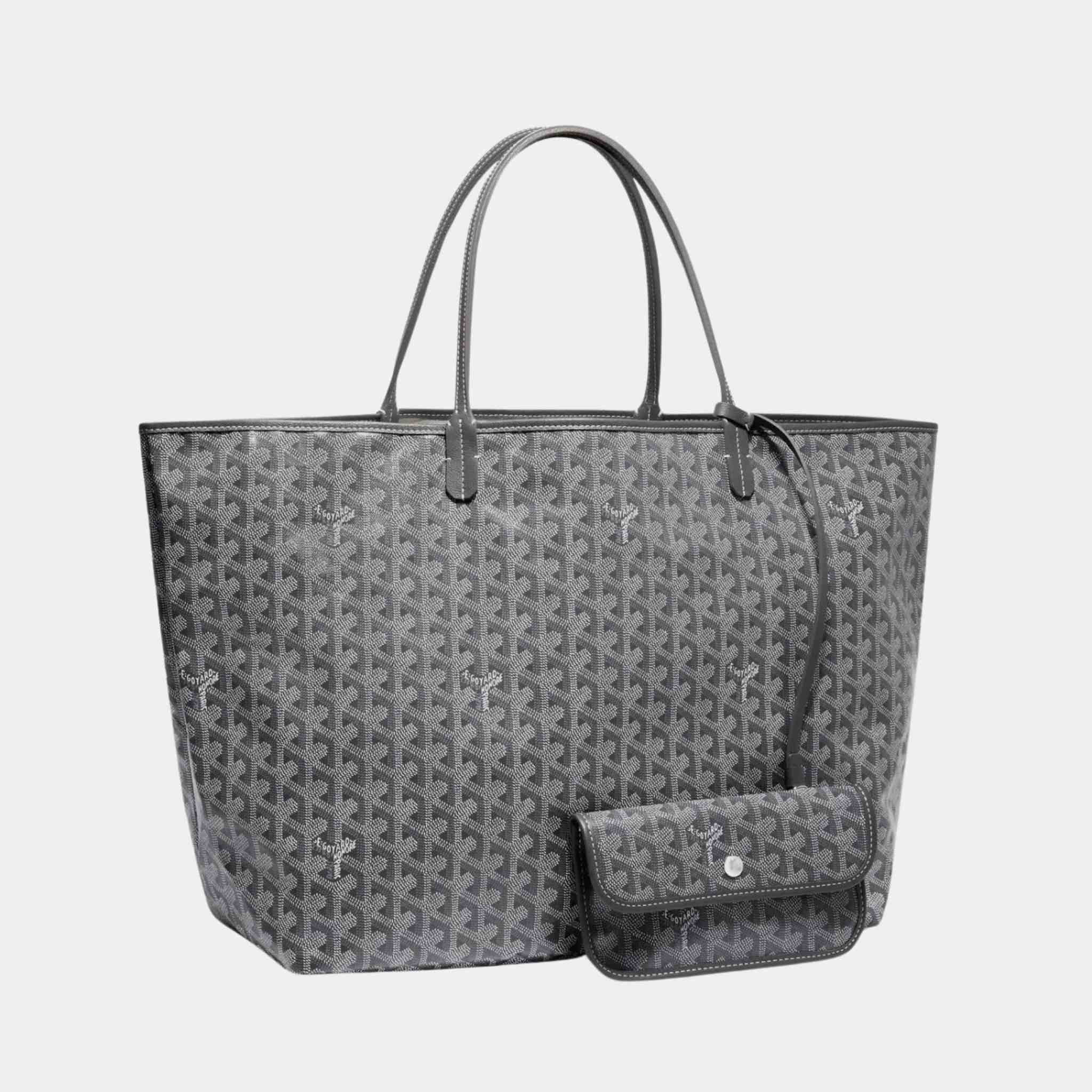 Goyard Saint Louis GM Bag, Grey, Front