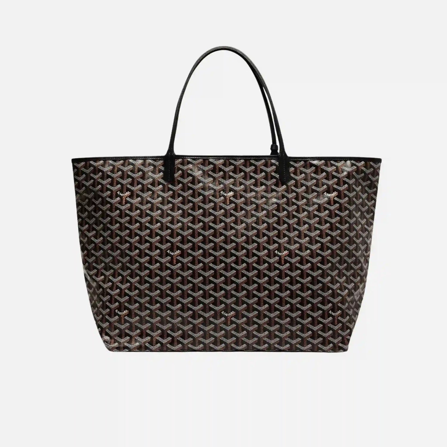 Goyard Saint Louis GM Bag, Black, front
