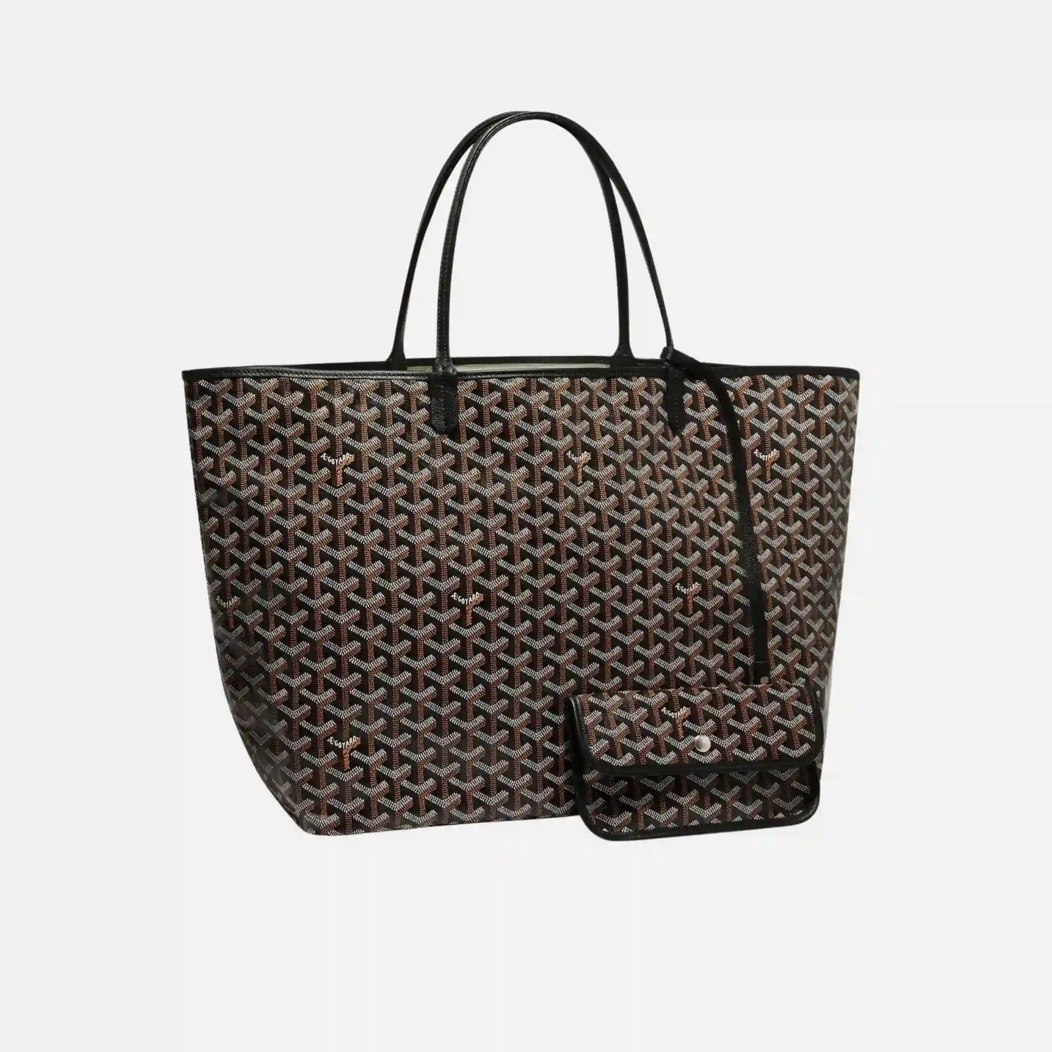 Goyard Saint Louis GM Bag, Black, front