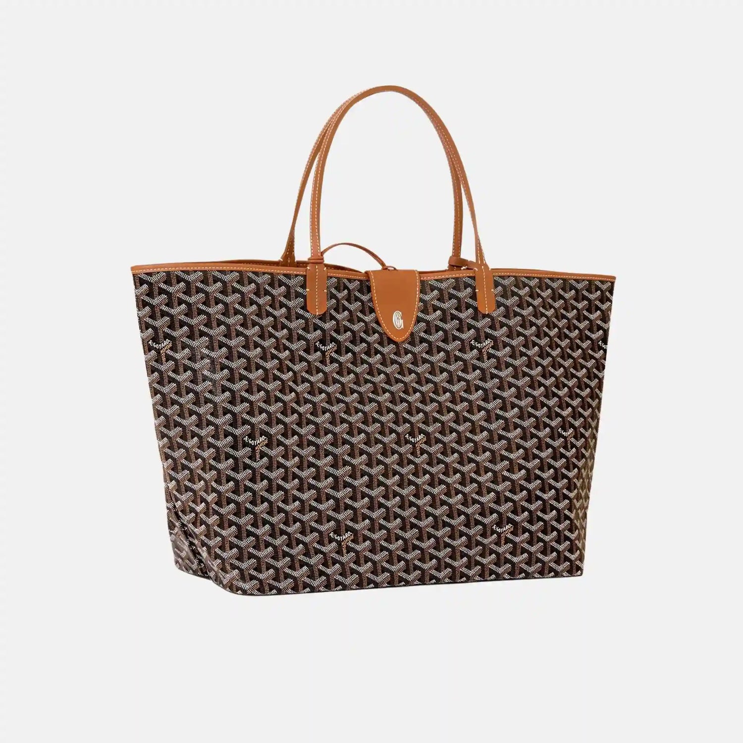 Goyard Saint Louis GM Bag, Blackandtan, Front, WIth Croc