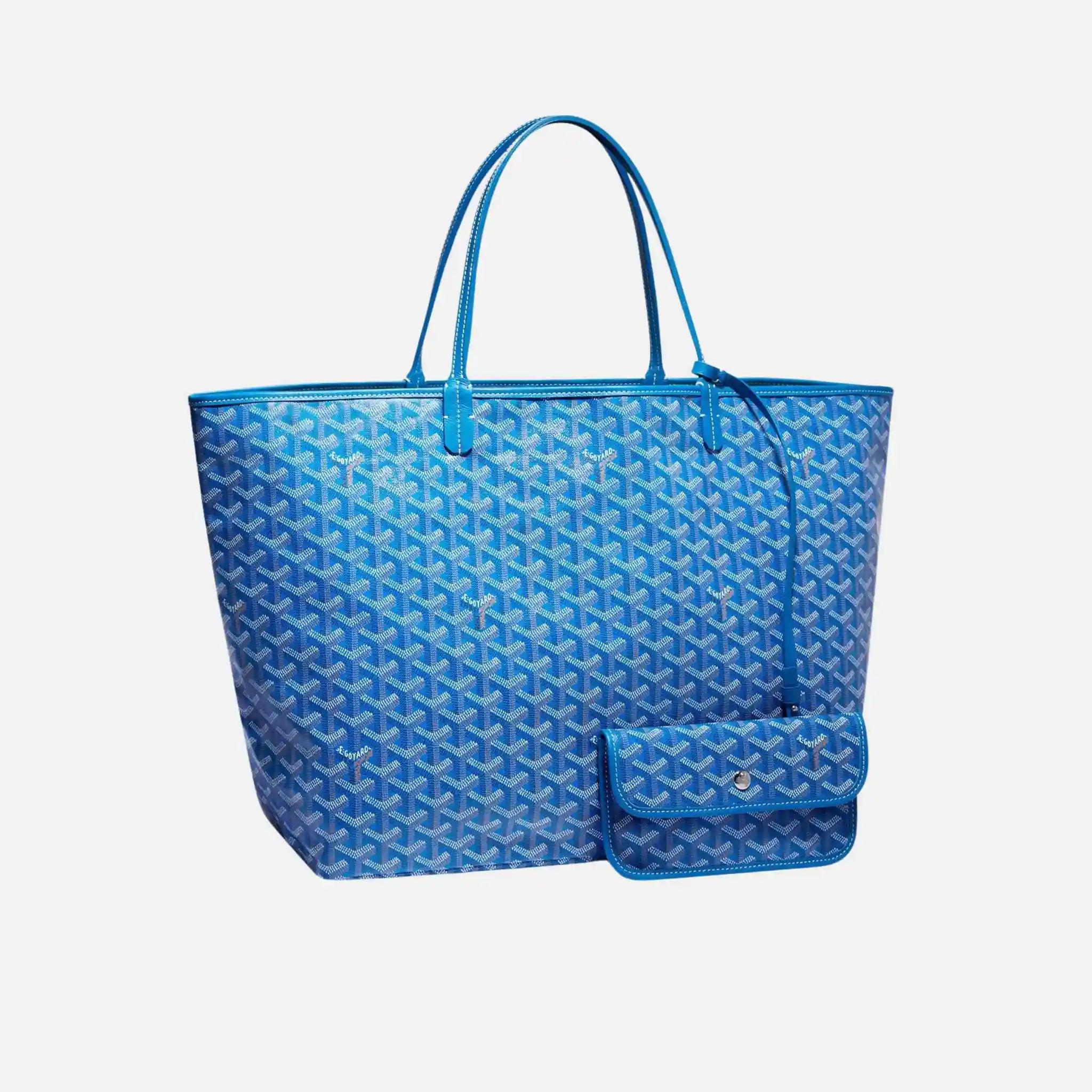 Goyard Saint Louis GM Bag, Blue, front
