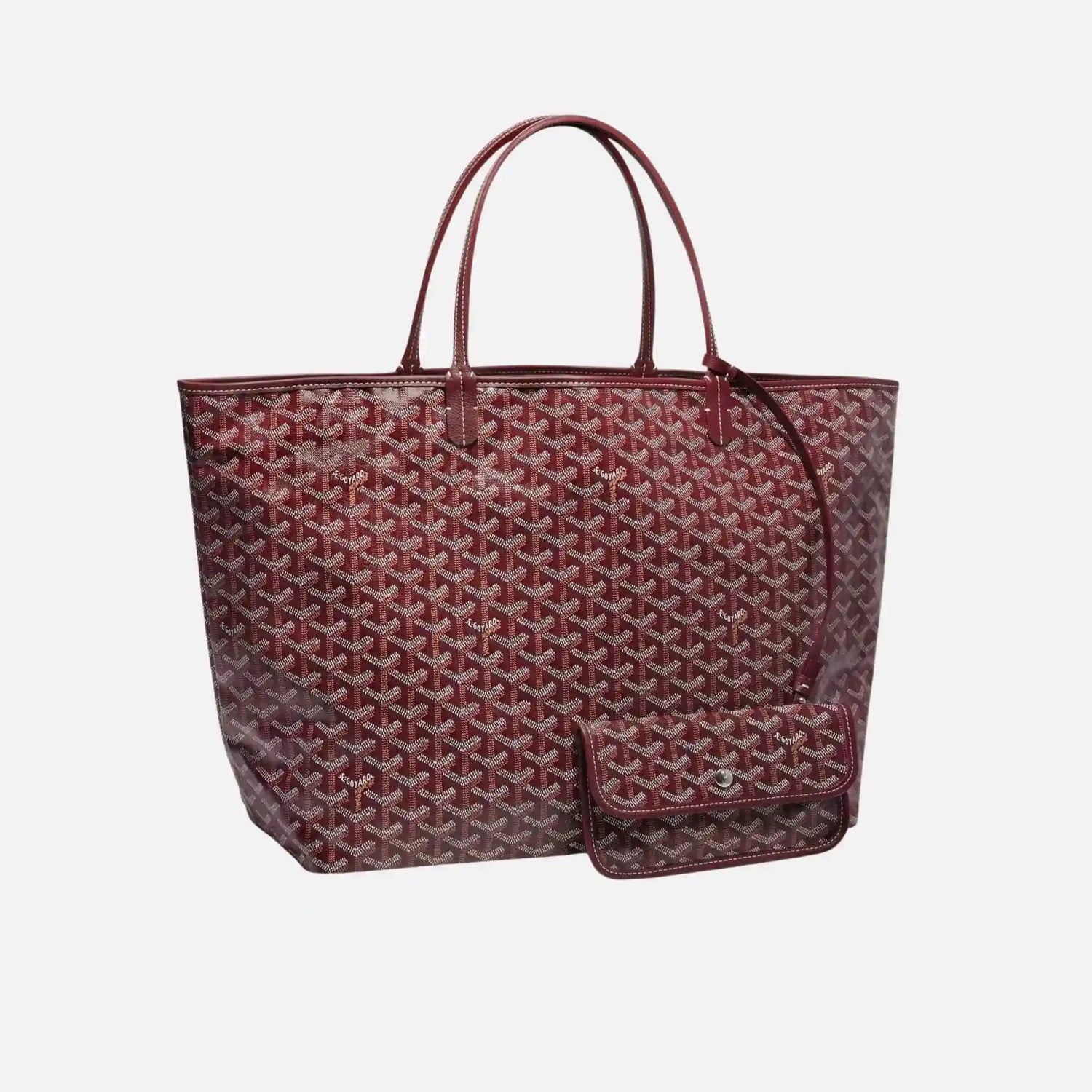 Goyard Saint Louis GM Bag, Burgundy, front
