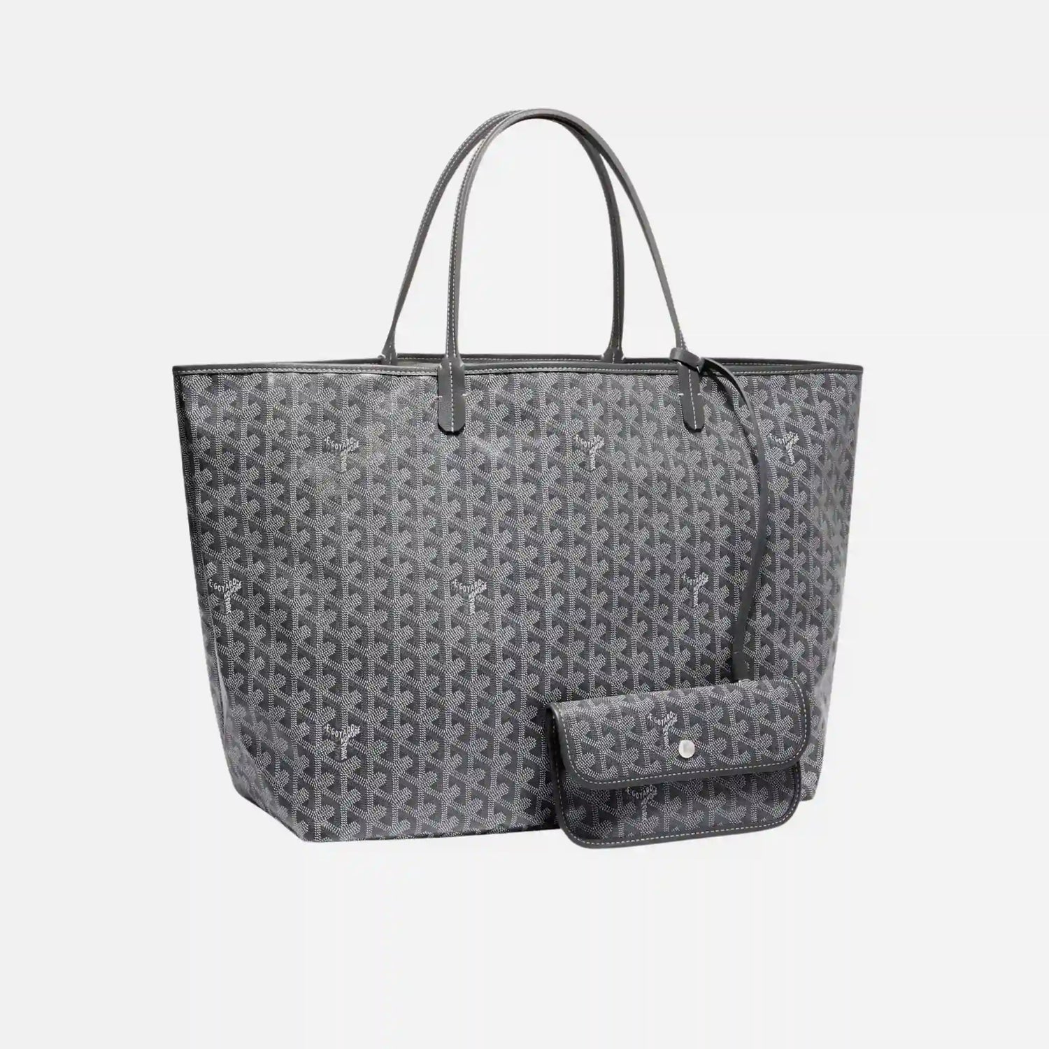 Goyard Saint Louis GM Bag, Grey, front