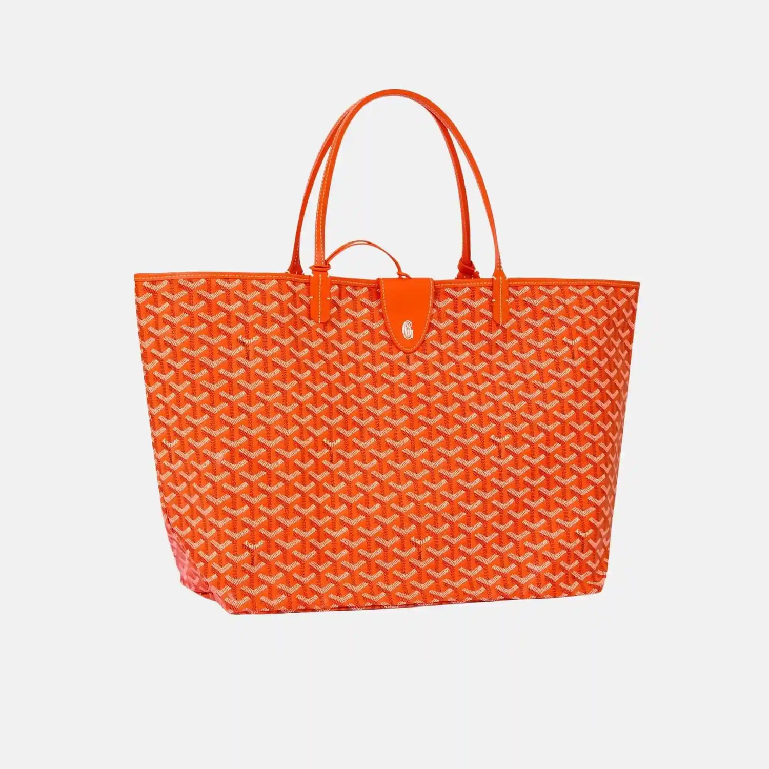 Goyard Saint Louis GM Bag, Orange, Front, WIth Croc