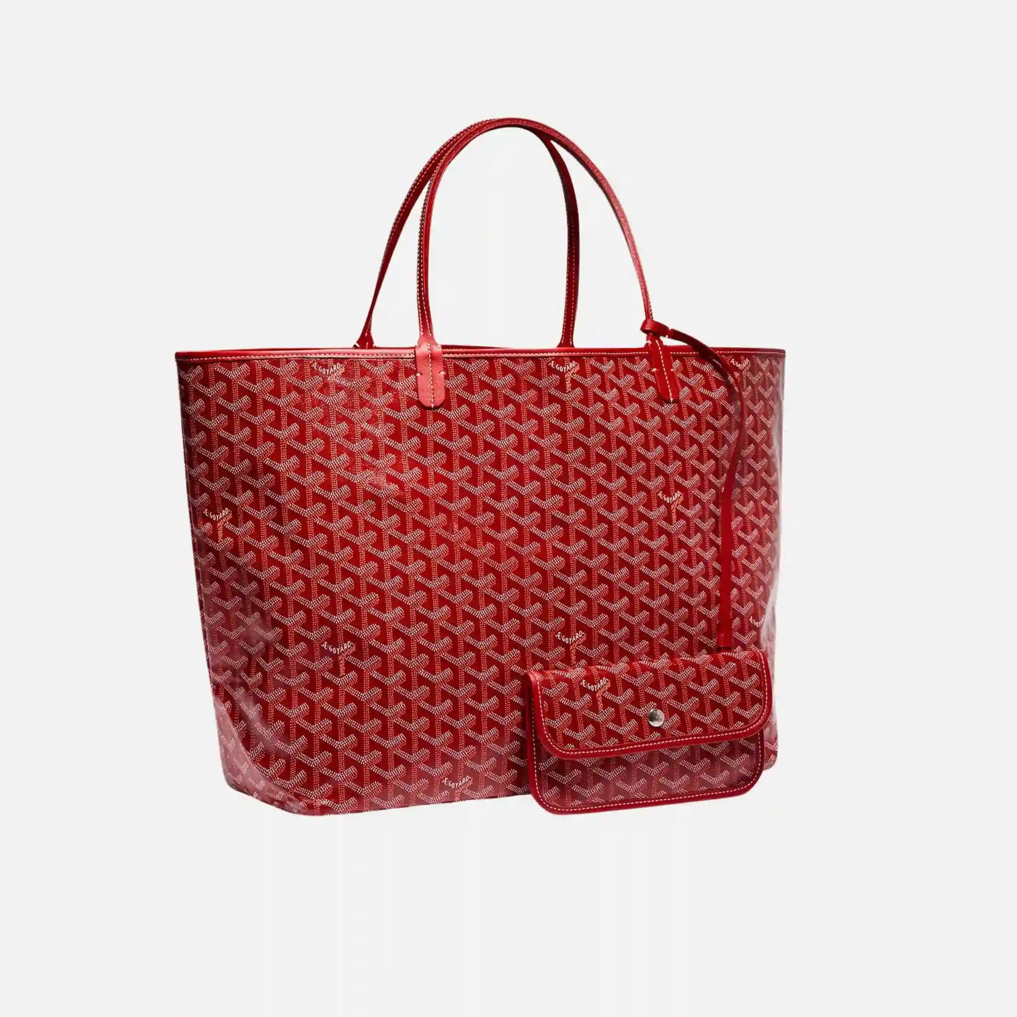 Goyard Saint Louis GM Bag, Red, front