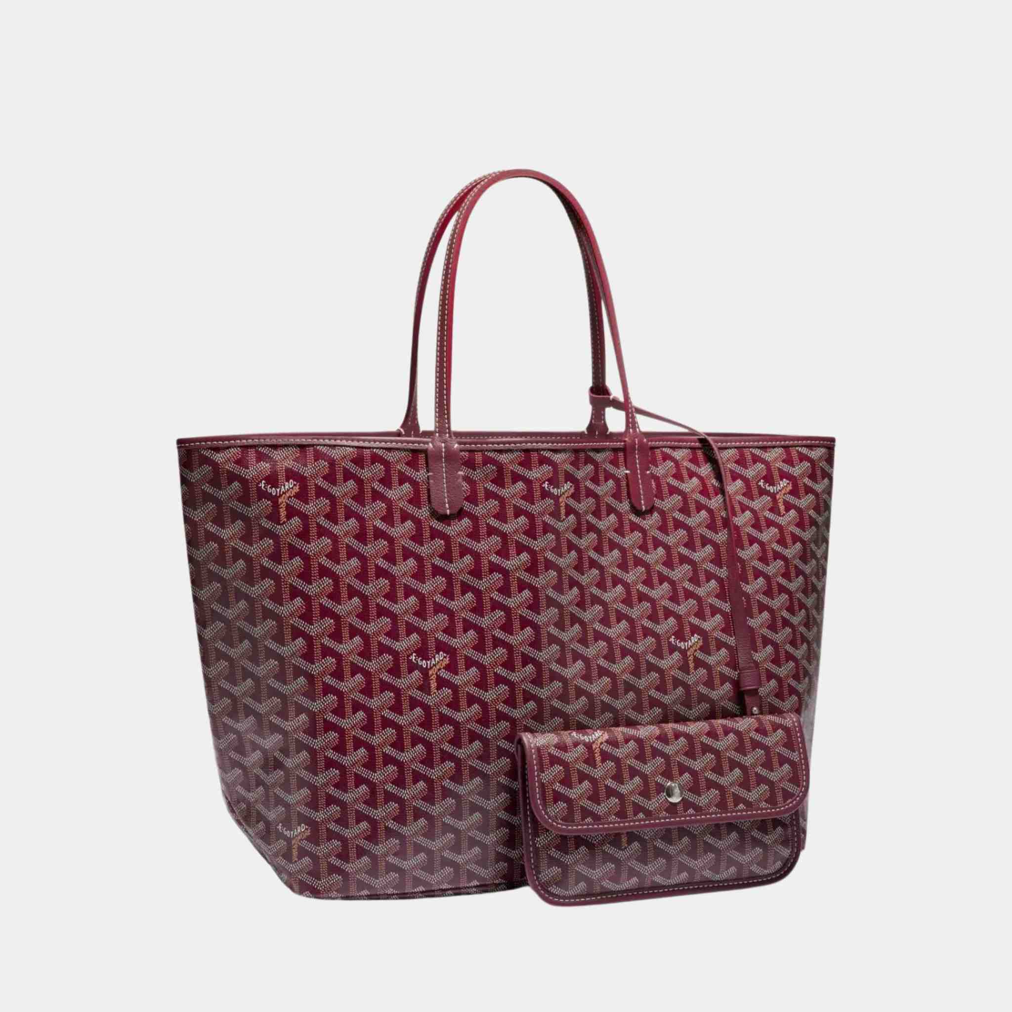 Goyard Saint Louis PM Bag, Burgundy, Front