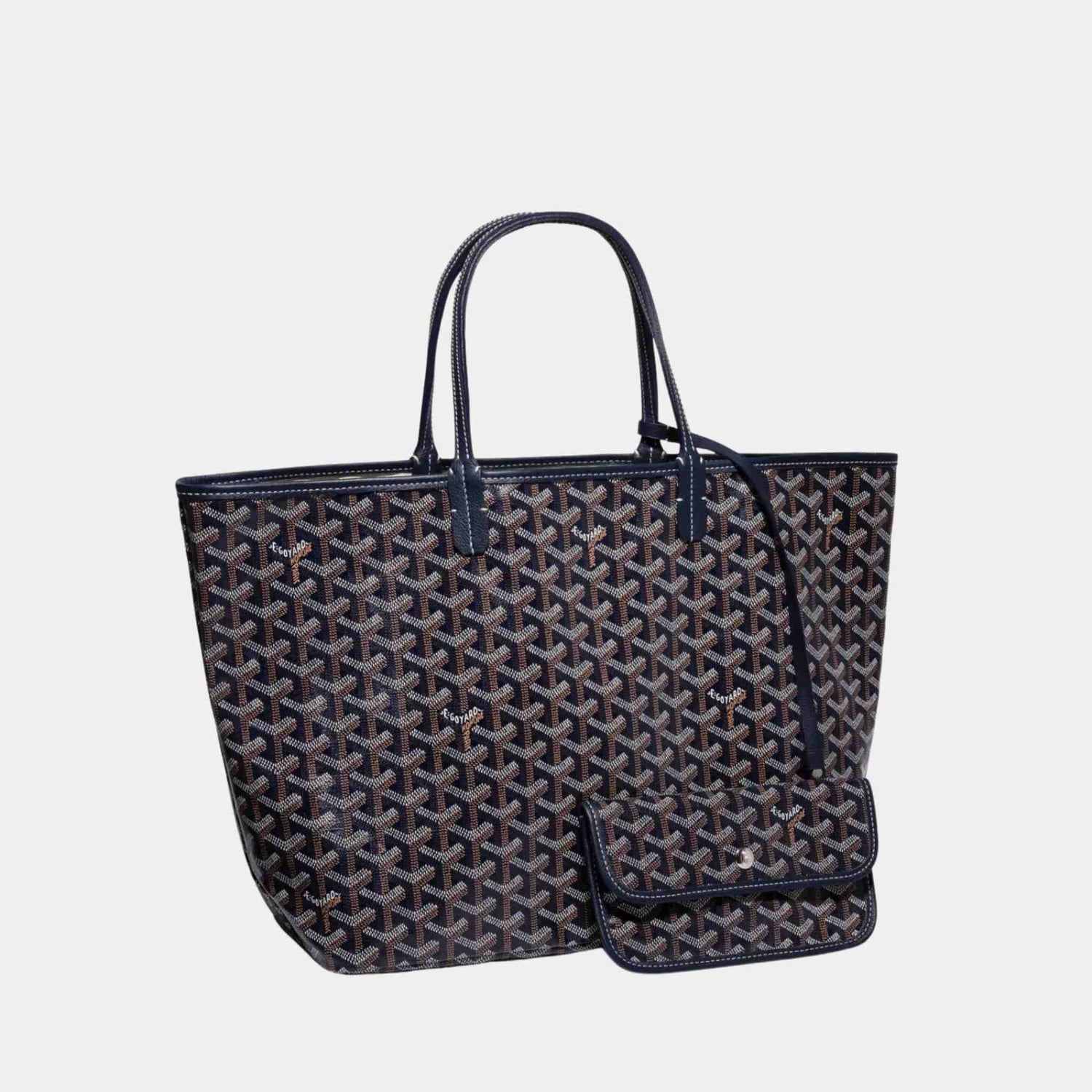 Goyard Saint Louis PM Bag, Navy Blue, Front