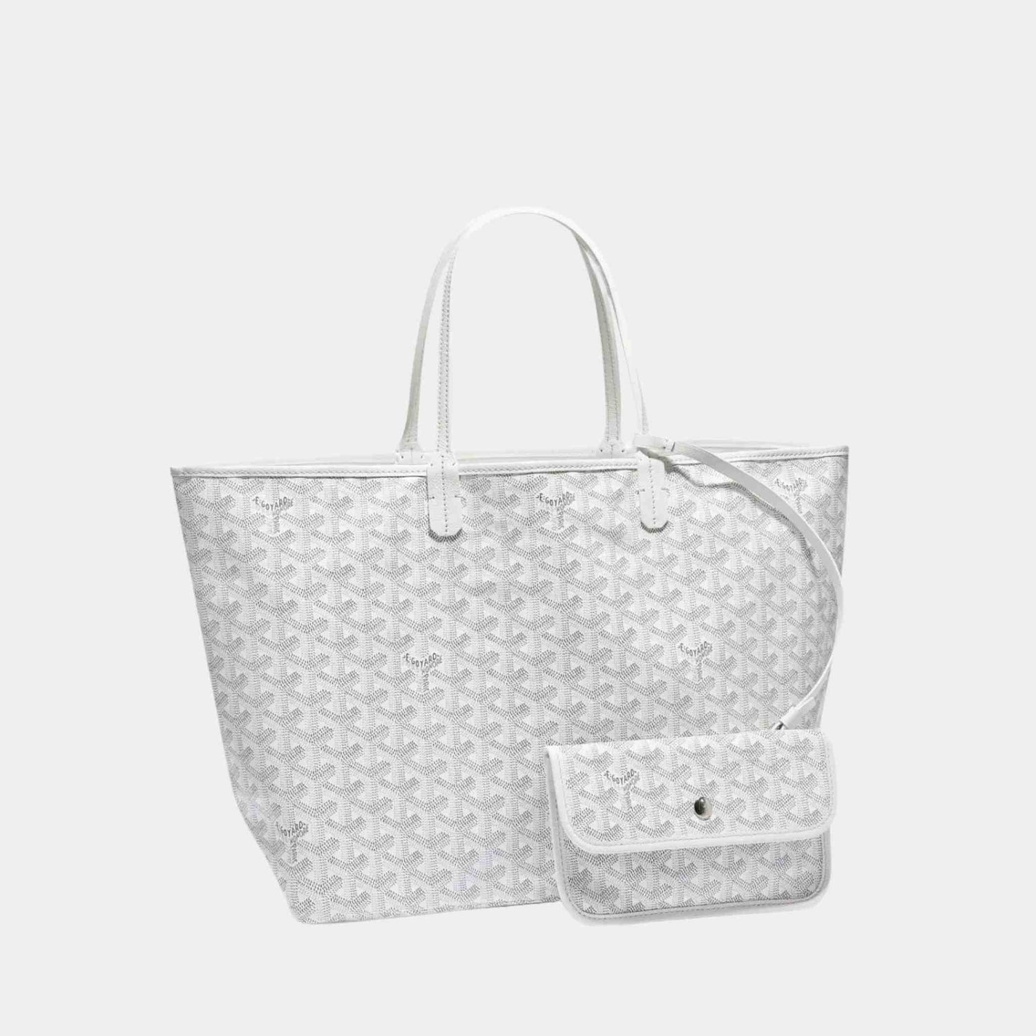 Goyard Saint Louis PM Bag, White, Front