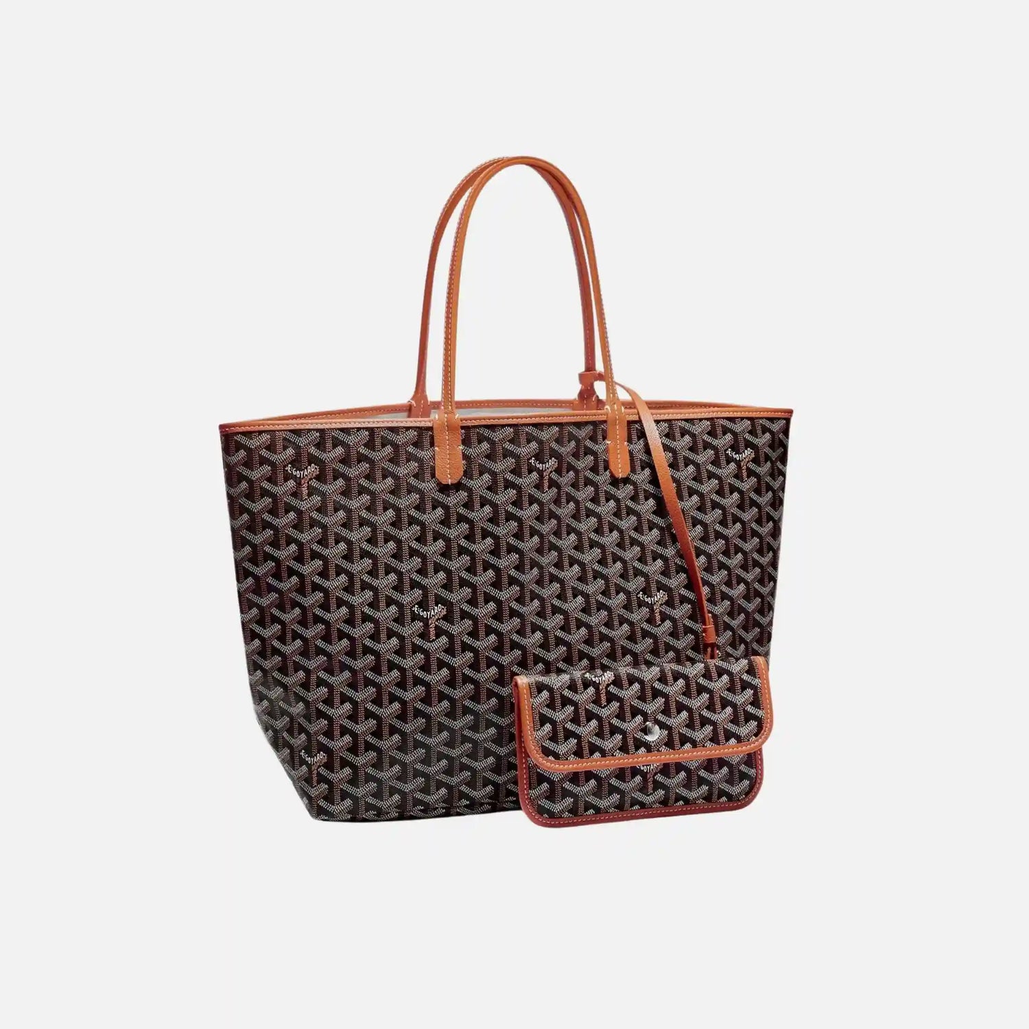 Goyard Saint Louis PM Bag, Brown, Front