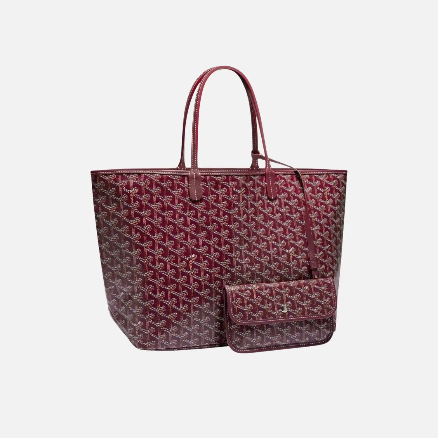 Goyard Saint Louis PM Bag, Burgundy, Front