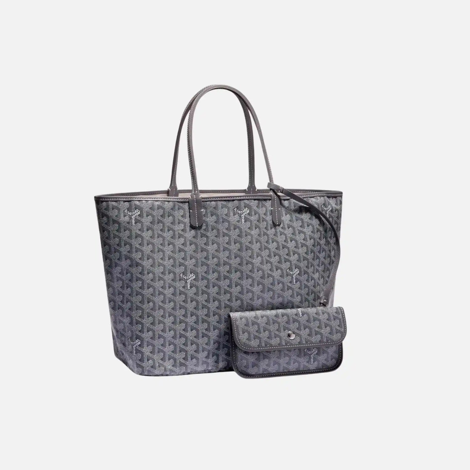 Goyard Saint Louis PM Bag, Grey, Front