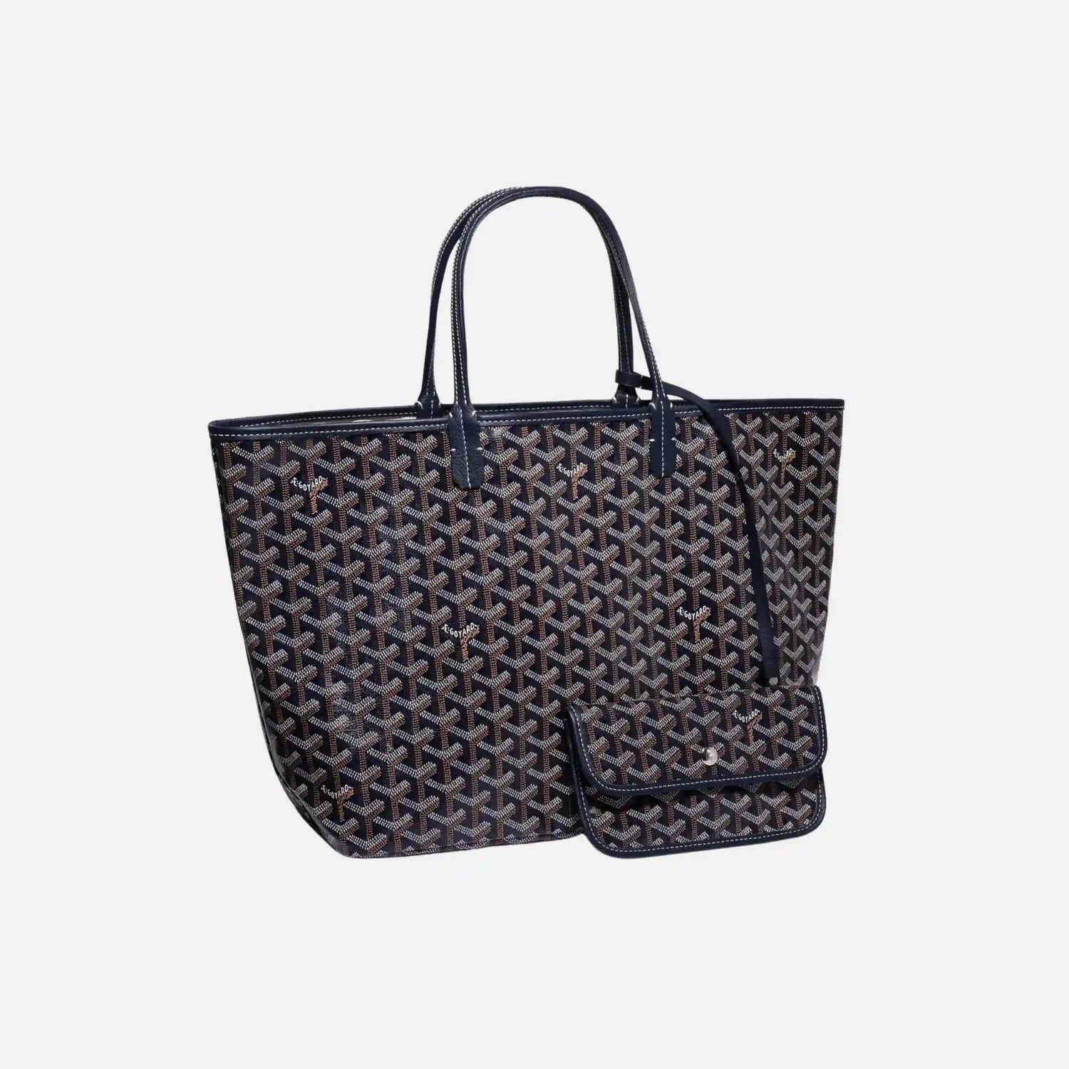 Goyard Saint Louis PM Bag, Navy, Front