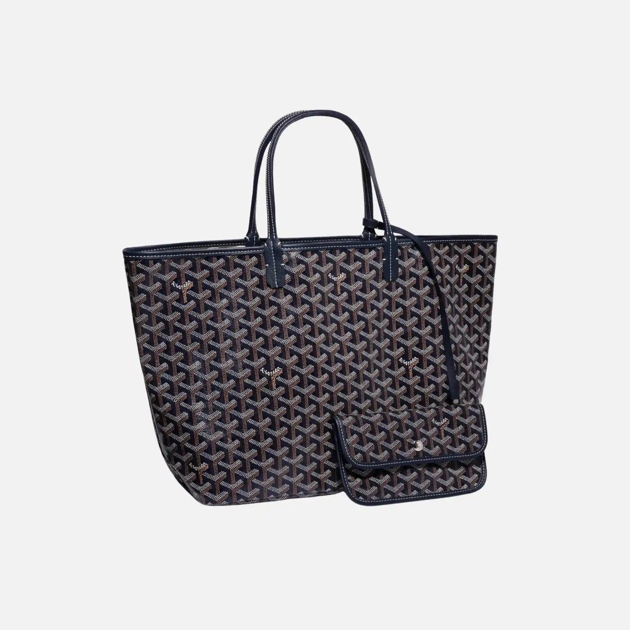 Goyard Saint Louis PM Bag, Navy, Front