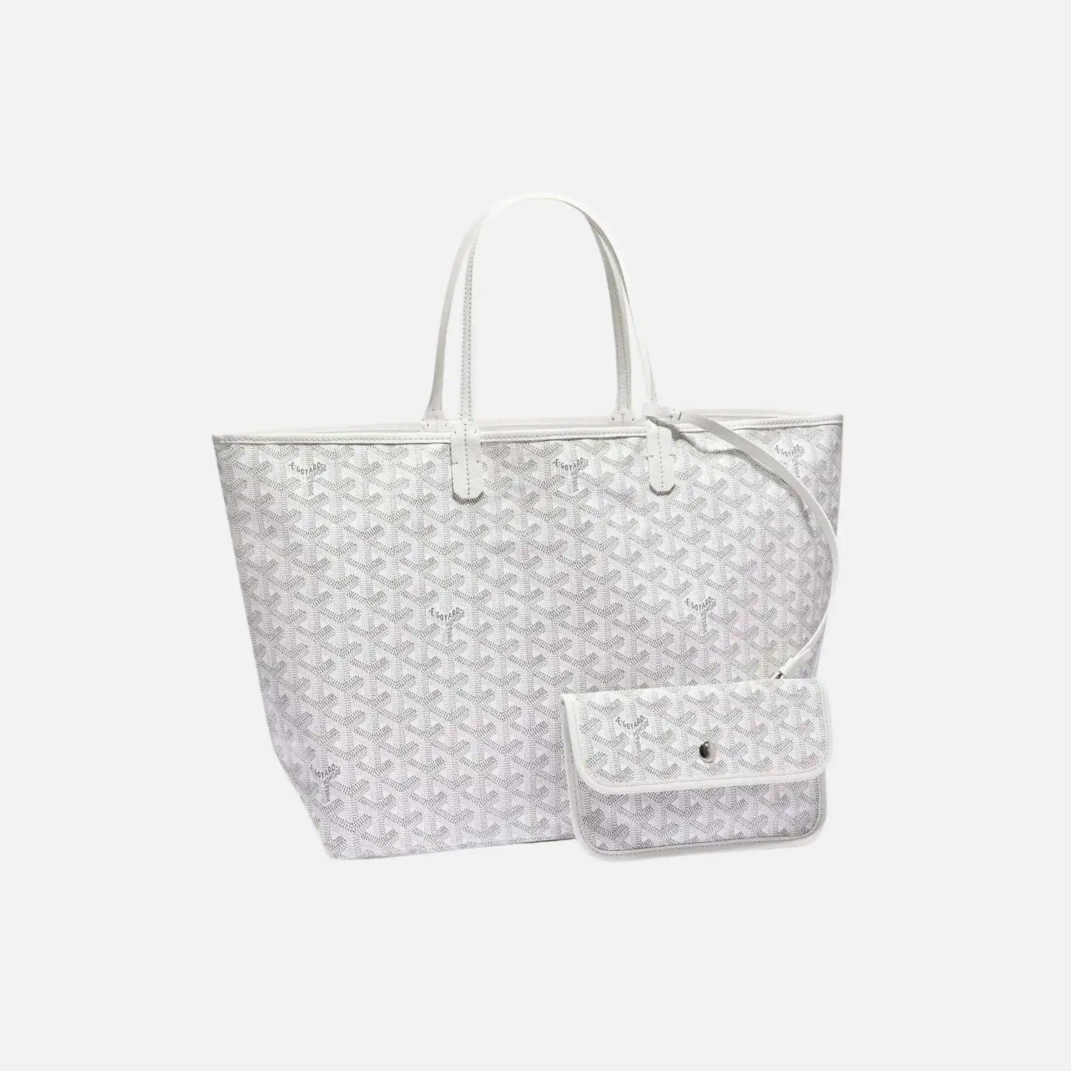 Goyard Saint Louis PM Bag, White, Front