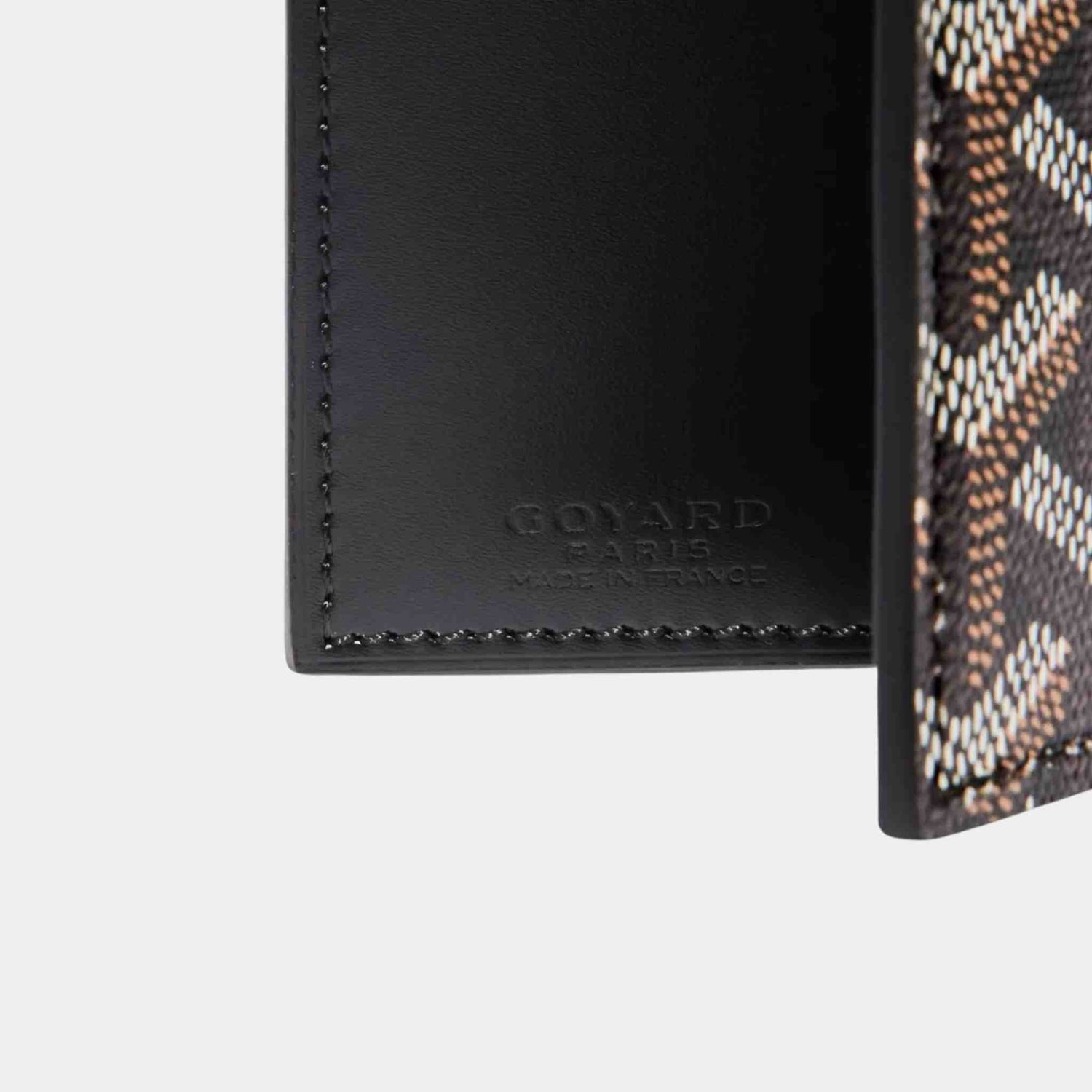 Goyard Saint-Marc Card Wallet, Black, Closeup