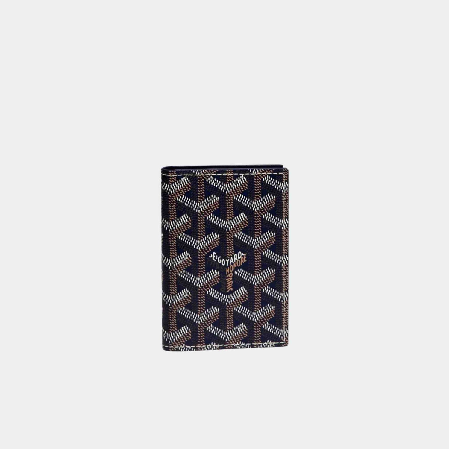 Goyard Saint-Marc Card Wallet, Navy Blue, Front