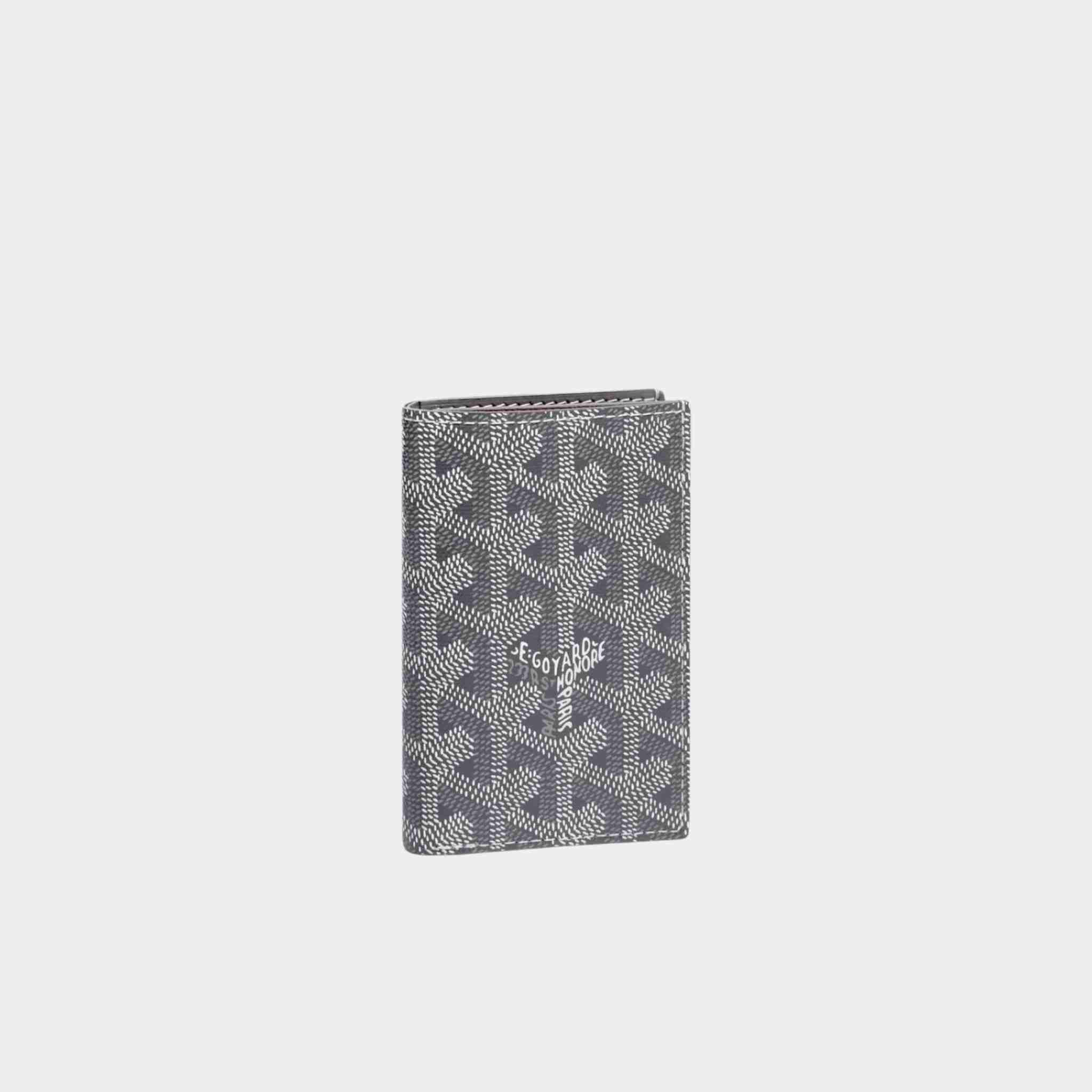 Goyard Saint-Pierre Card Wallet, Grey, Front