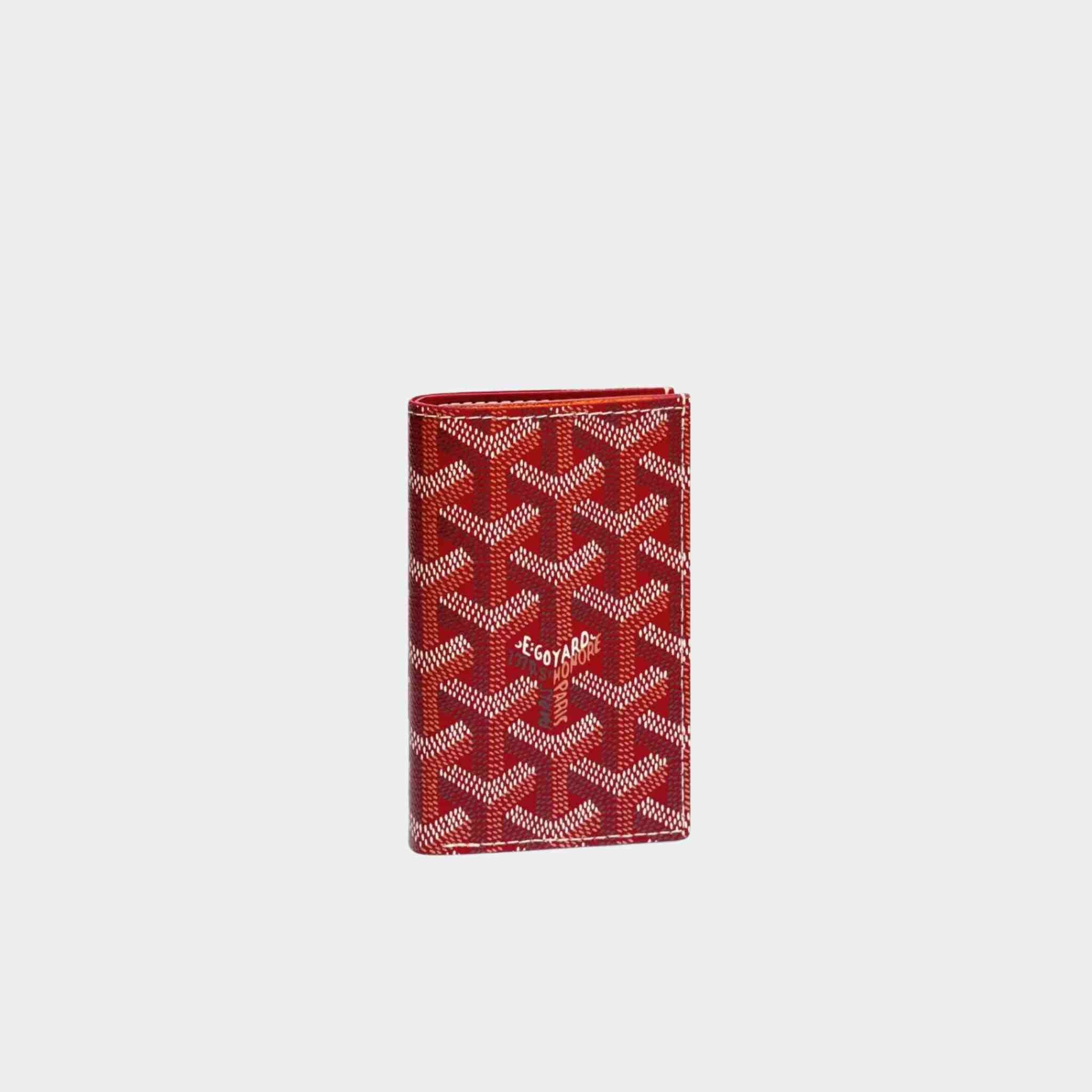 Goyard Saint-Pierre Card Wallet, Red, Front