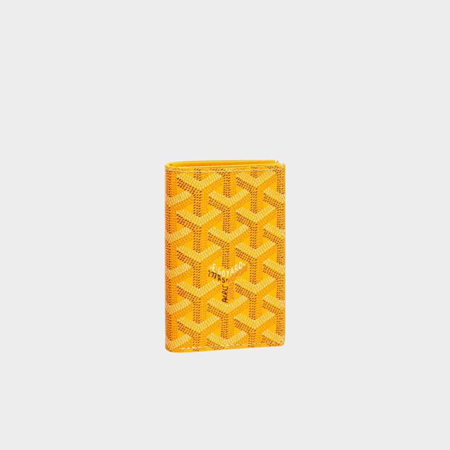 Goyard Saint-Pierre Card Wallet, Yellow, Front