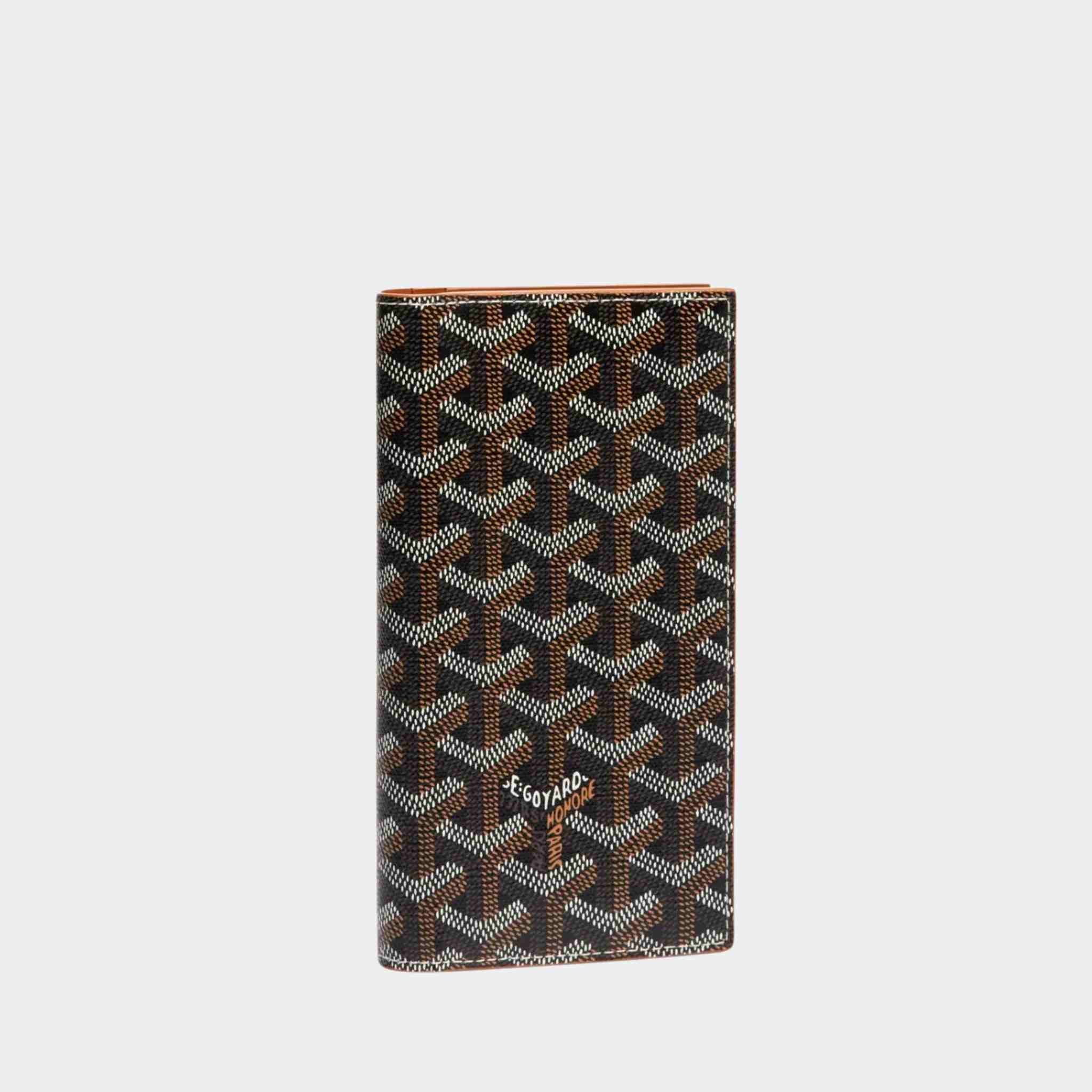 Goyard Saint-Roch Wallet, Black And Tan, Front