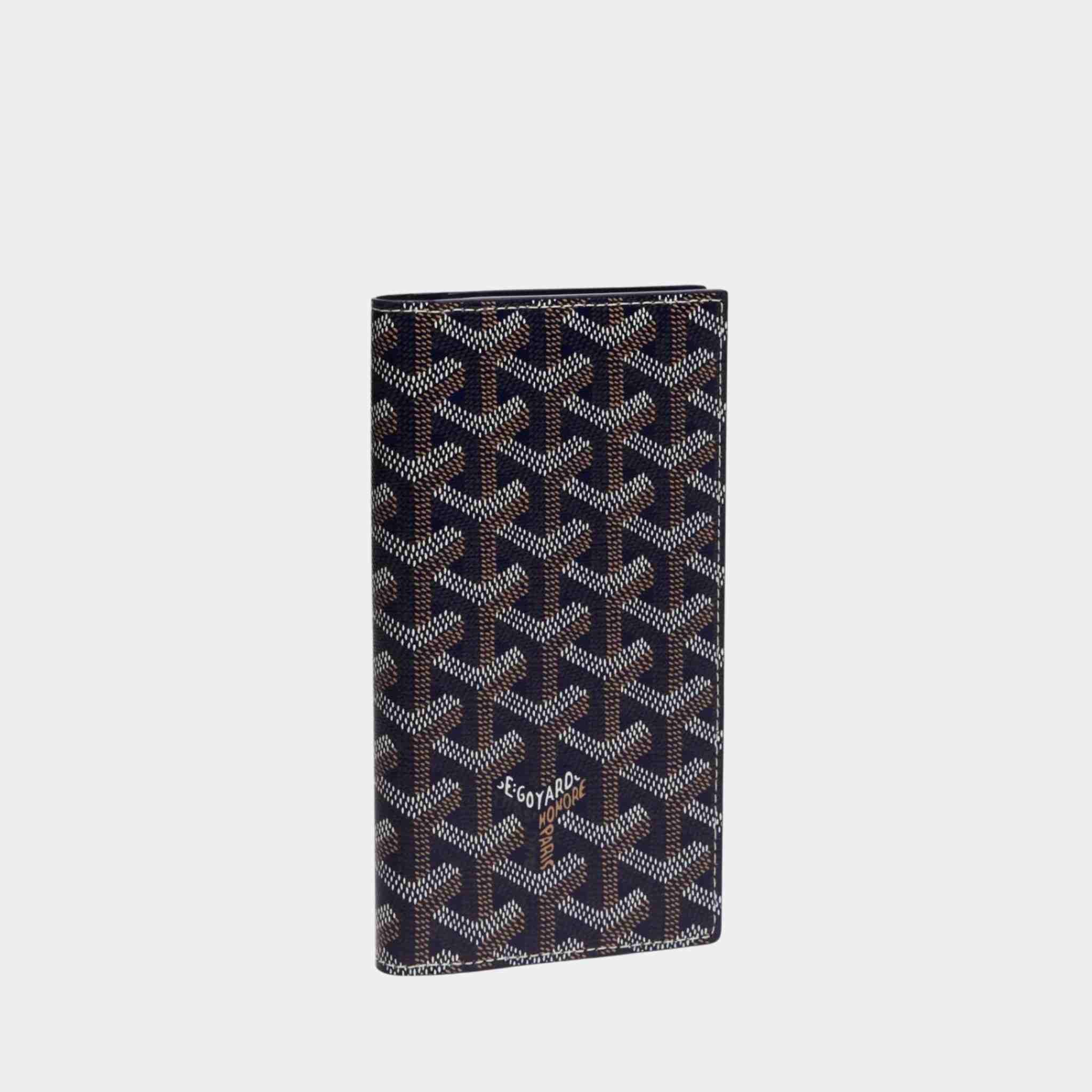 Goyard Saint-Roch Wallet, Navy Blue, Front