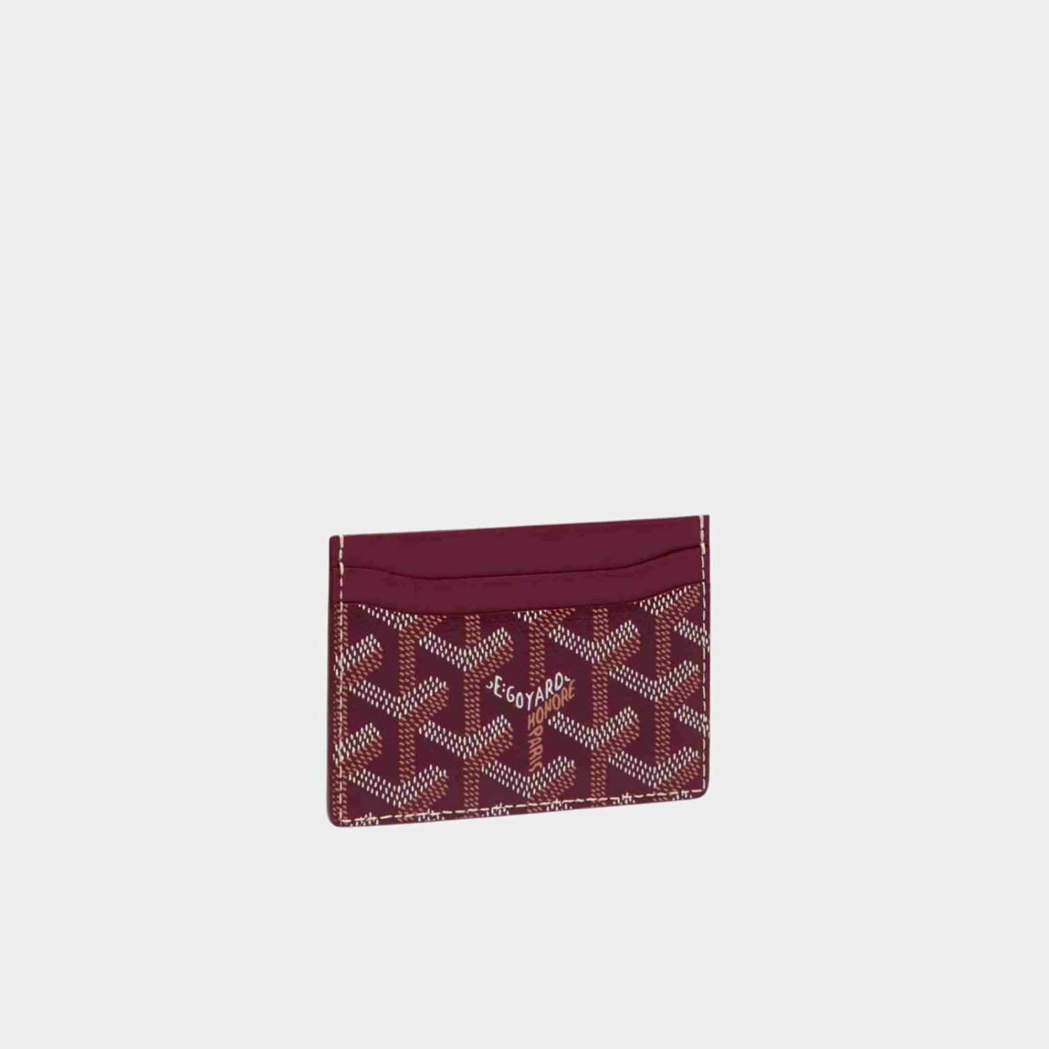 Goyard Saint-Sulpice Card Wallet, Burgundy, Front