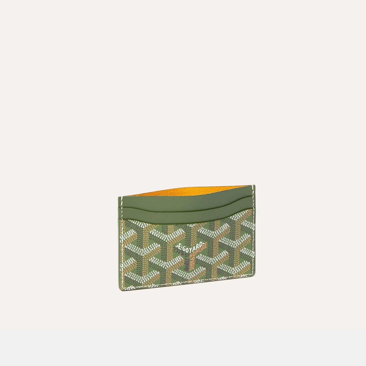 Goyard Saint Sulpice Card Wallet Kaki, Interior, Top