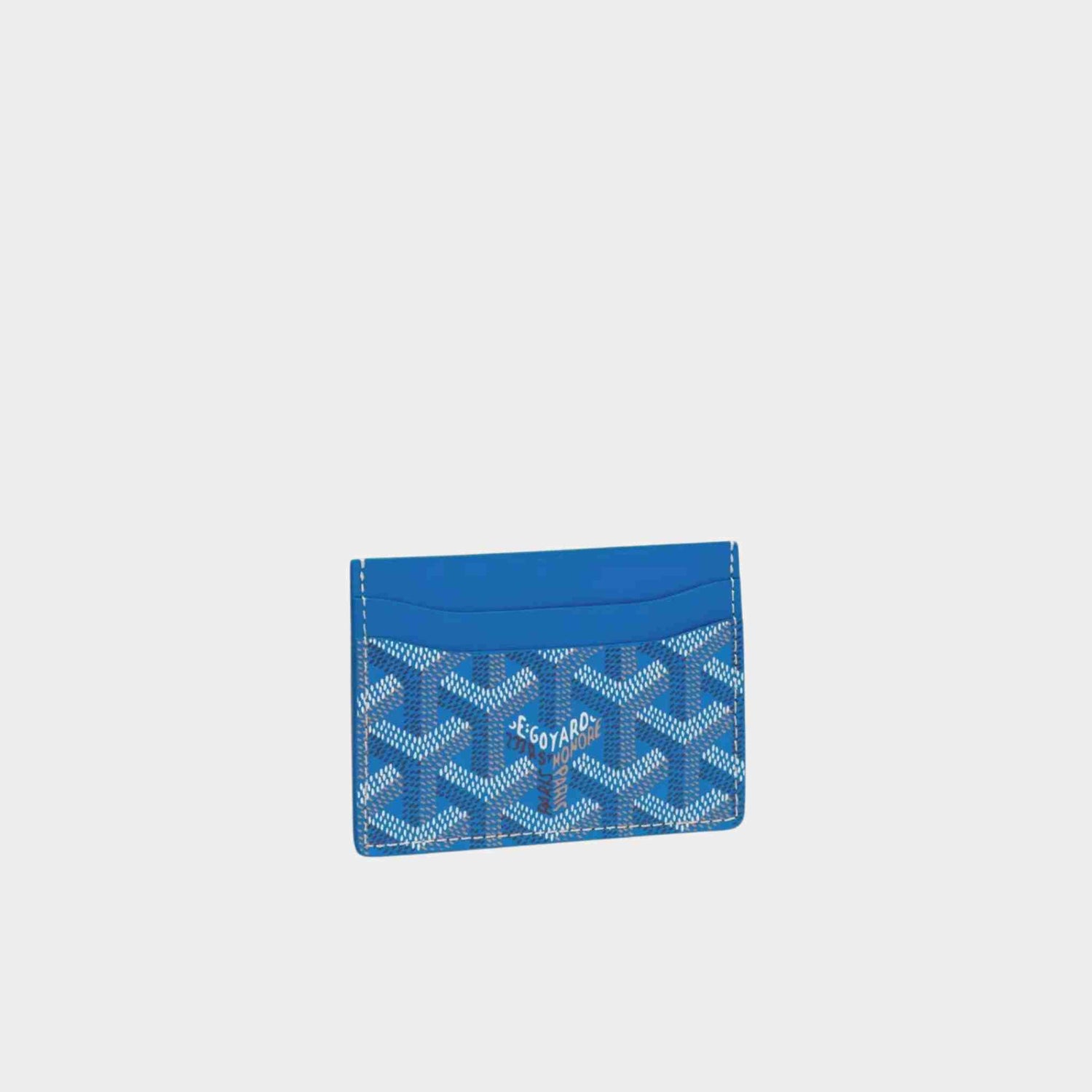 Goyard Saint-Sulpice Card Wallet, Sky Blue, Front