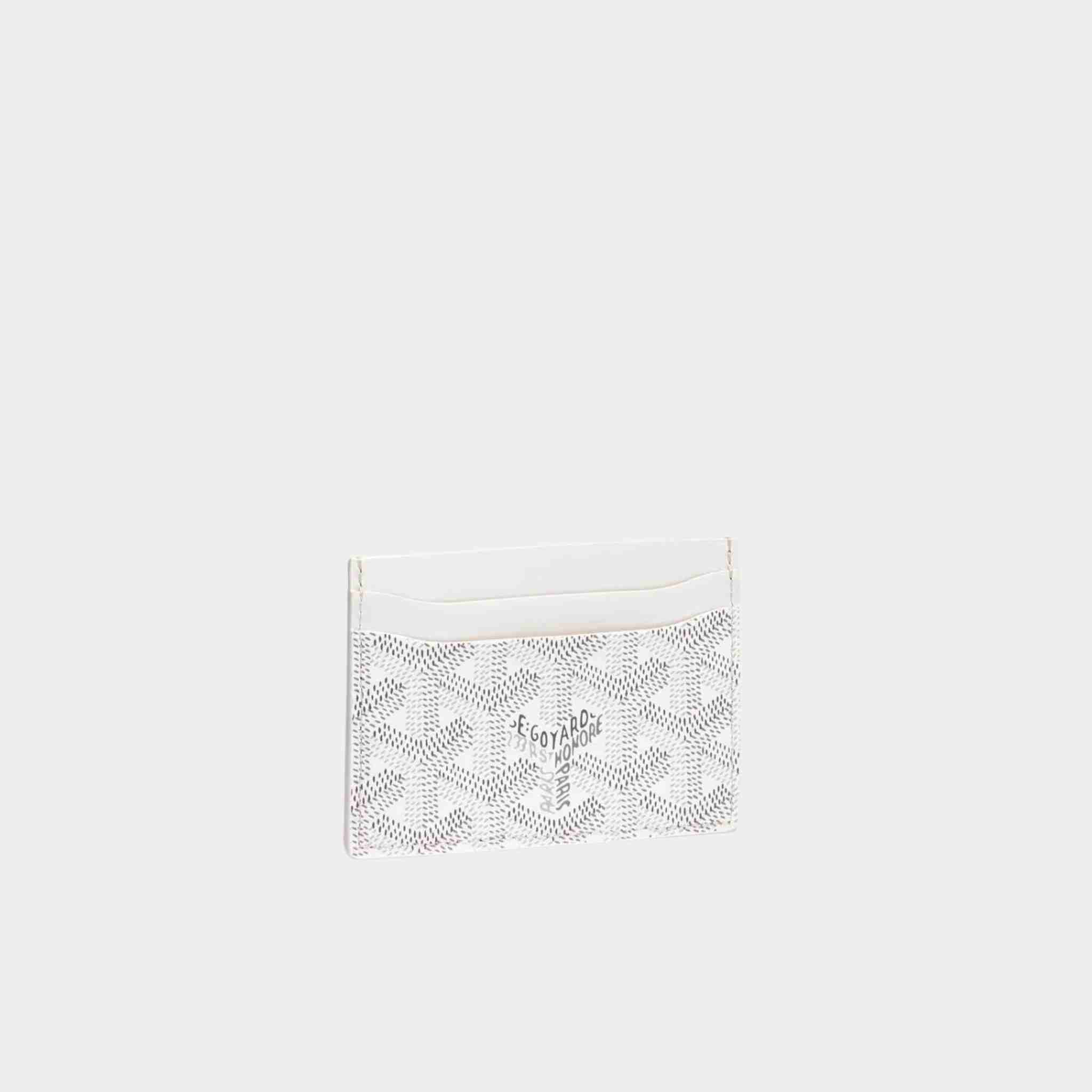 Goyard Saint-Sulpice Card Wallet, White, Front