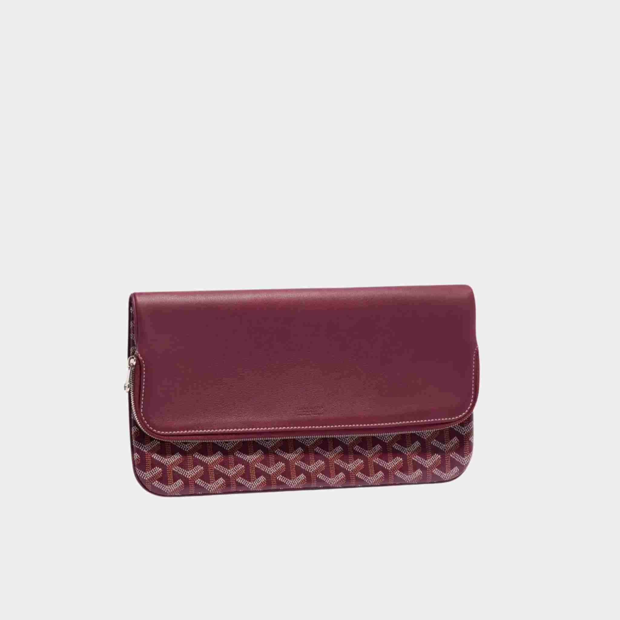 Goyard Sainte-Marie MM Clutch Bag, Burgundy, Front