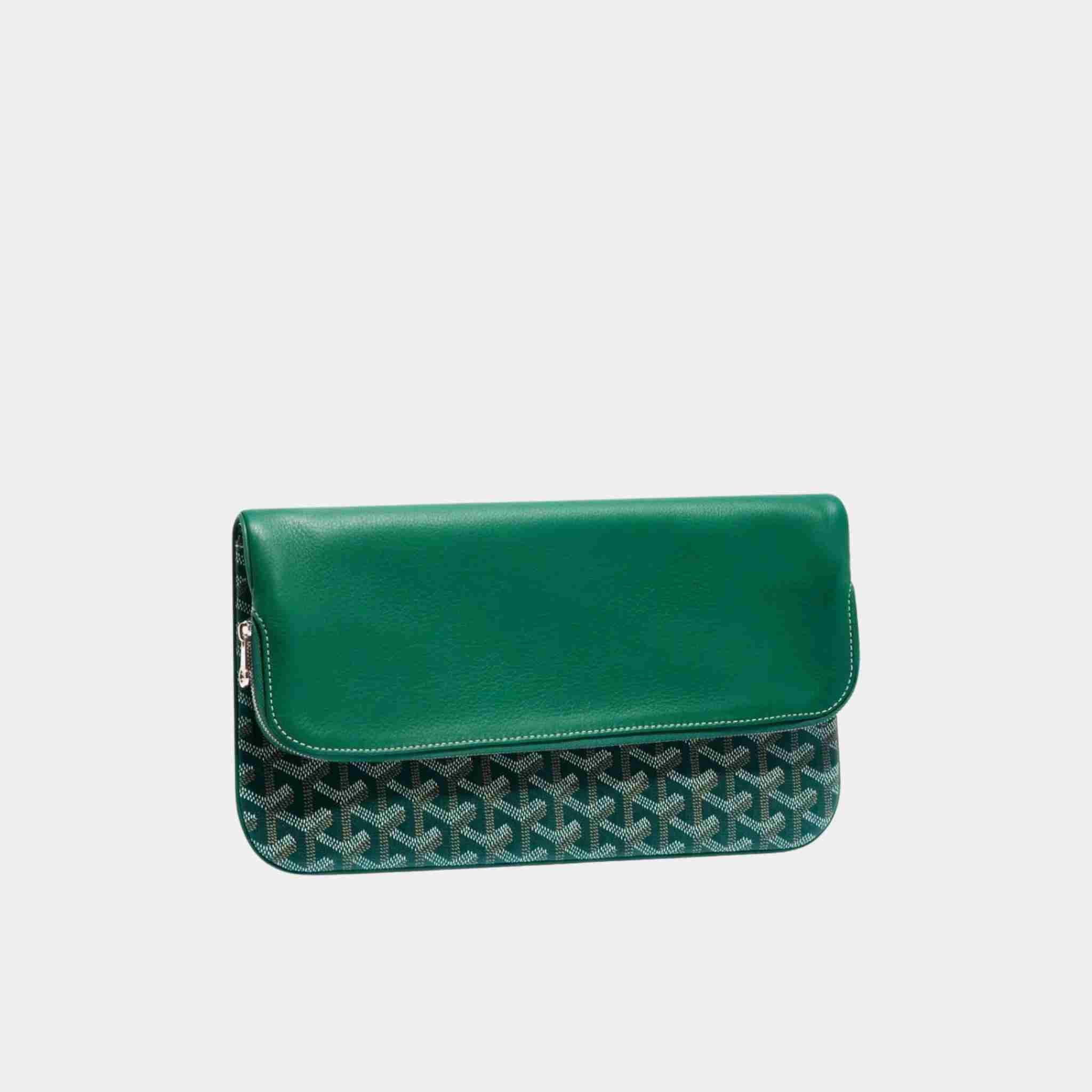 Goyard Sainte-Marie MM Clutch Bag, Green, Front