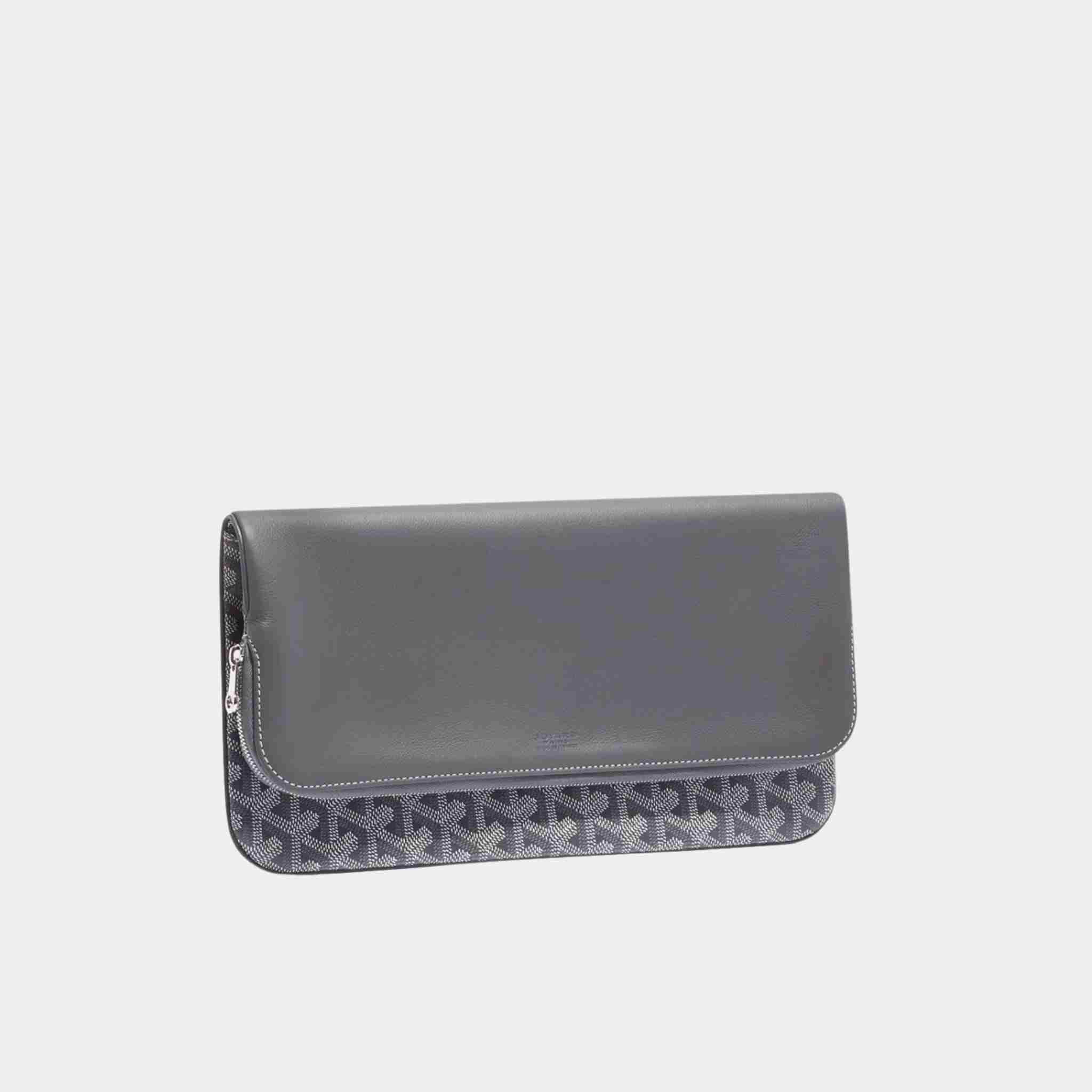 Goyard Sainte-Marie MM Clutch Bag, Grey, Front