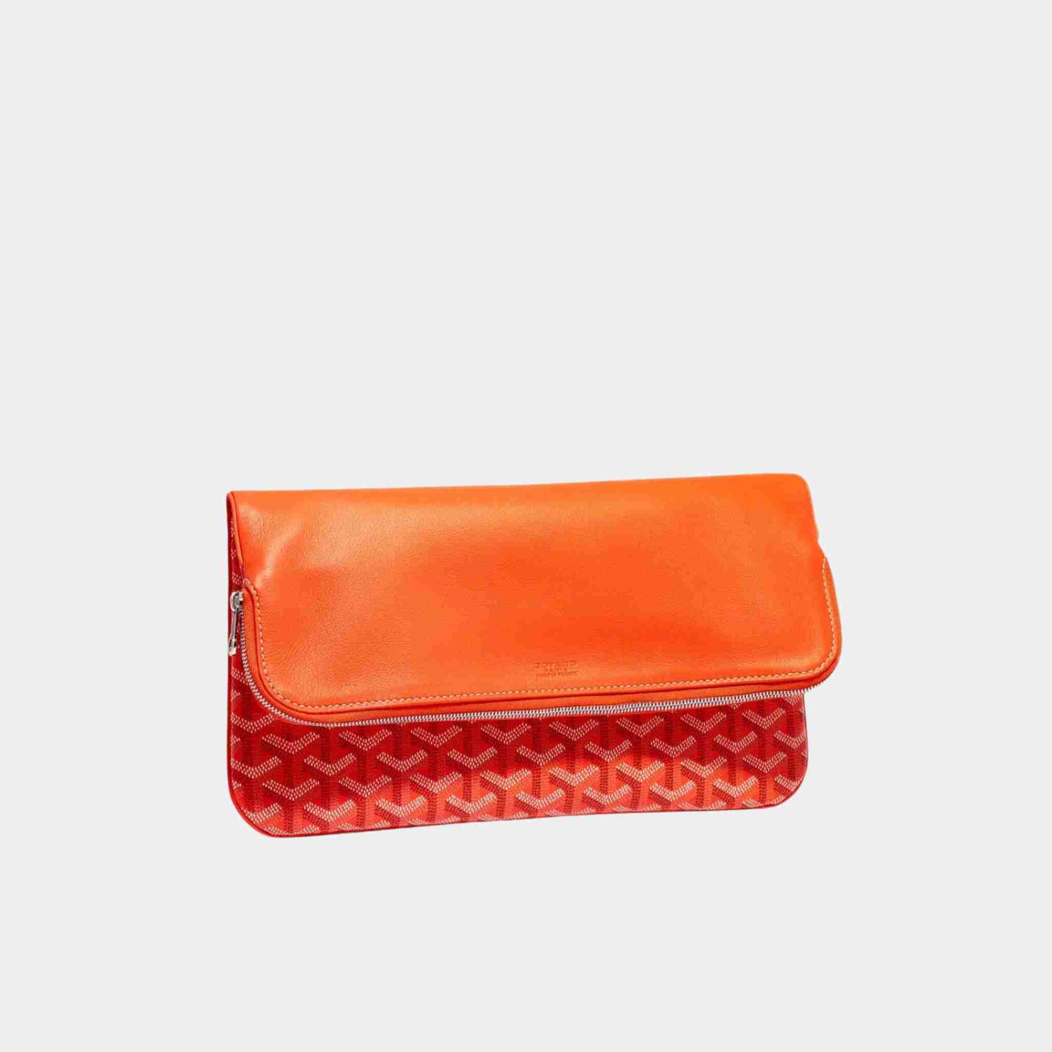 Goyard Sainte-Marie MM Clutch Bag, Orange, Front