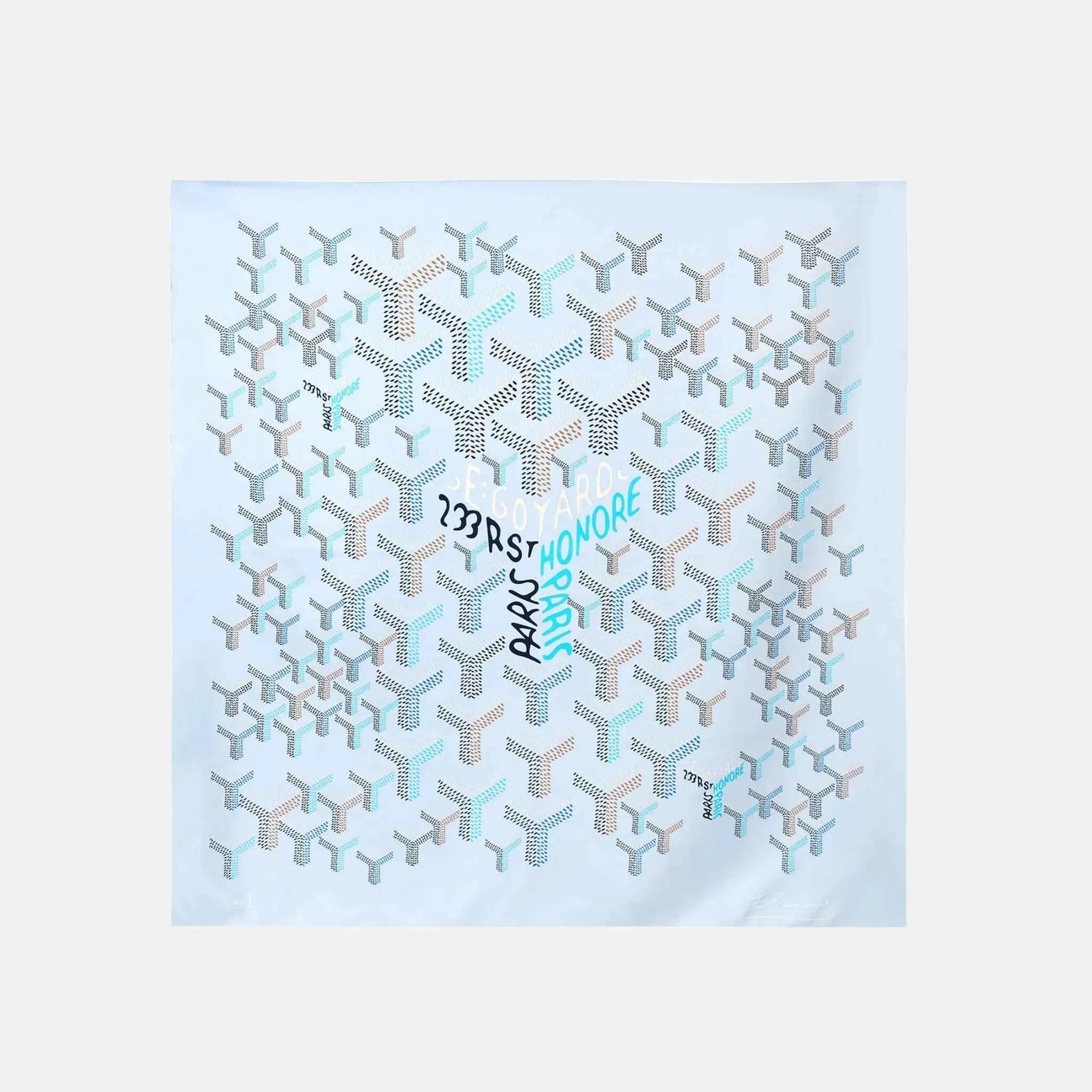 Goyard Scarf No 1 Limited Edition, Polar Blue