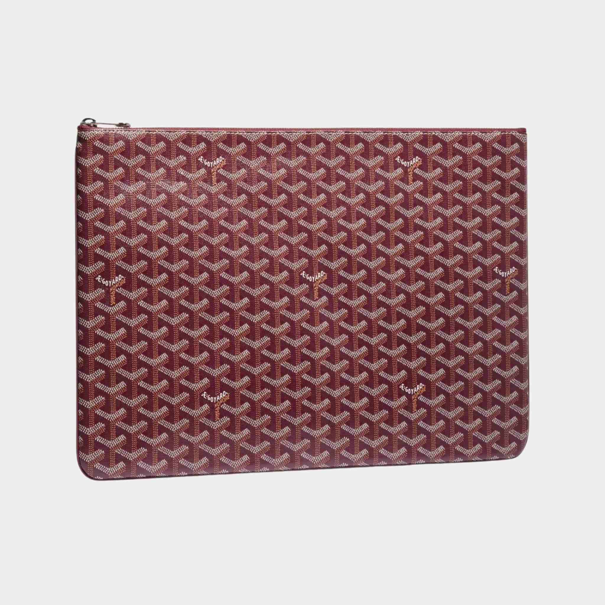 Goyard Senat GM Pouch, Burgundy, Front