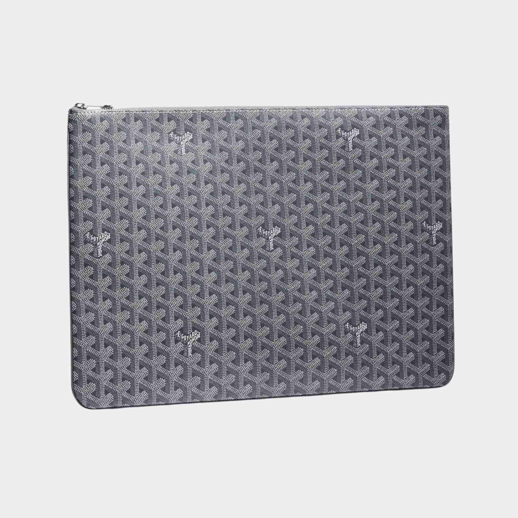 Goyard Senat GM Pouch, Grey, Front