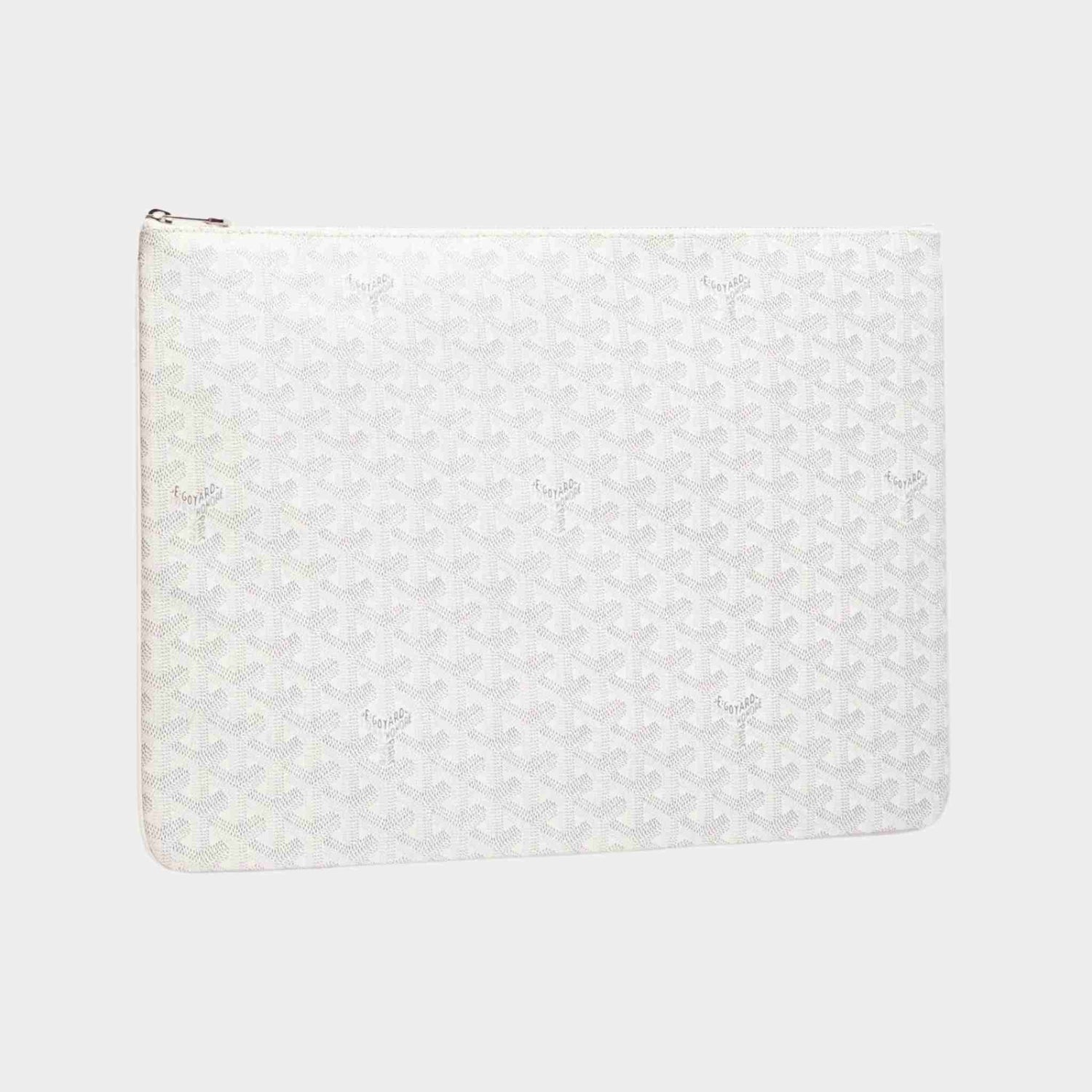 Goyard Senat GM Pouch, White, Front