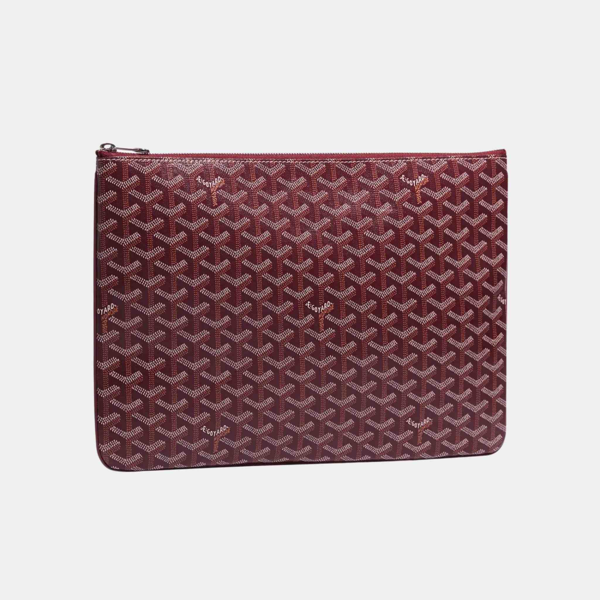 Goyard Senat MGM Pouch, Burgundy, Front