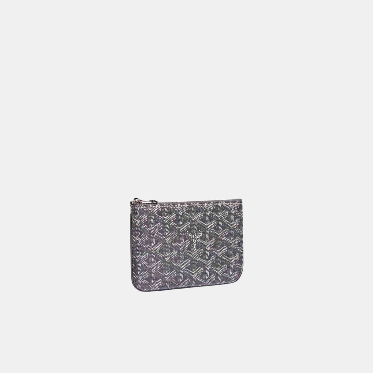 Goyard Senat Mini Pouch, Grey, Front