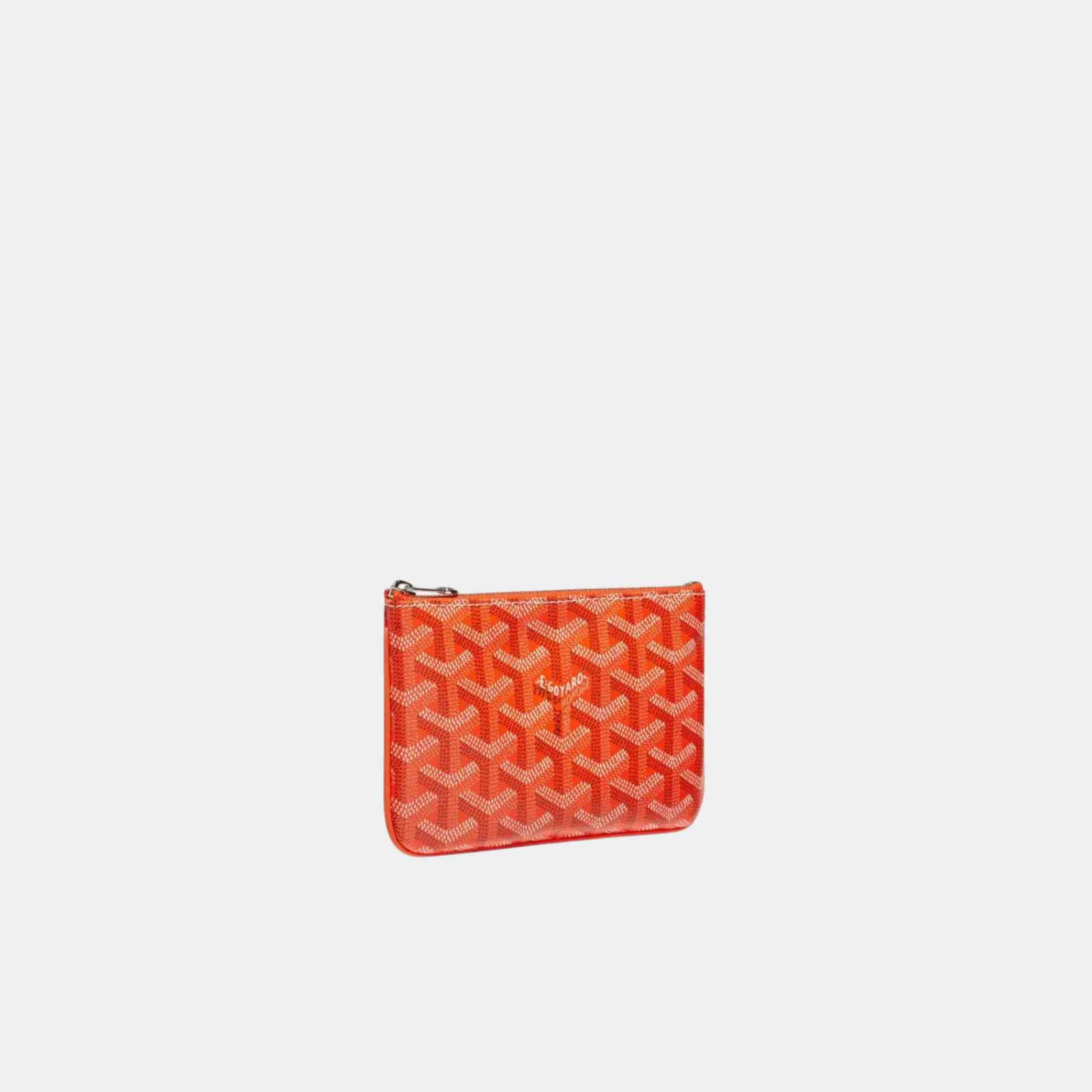 Goyard Senat Mini Pouch, Orange, Front