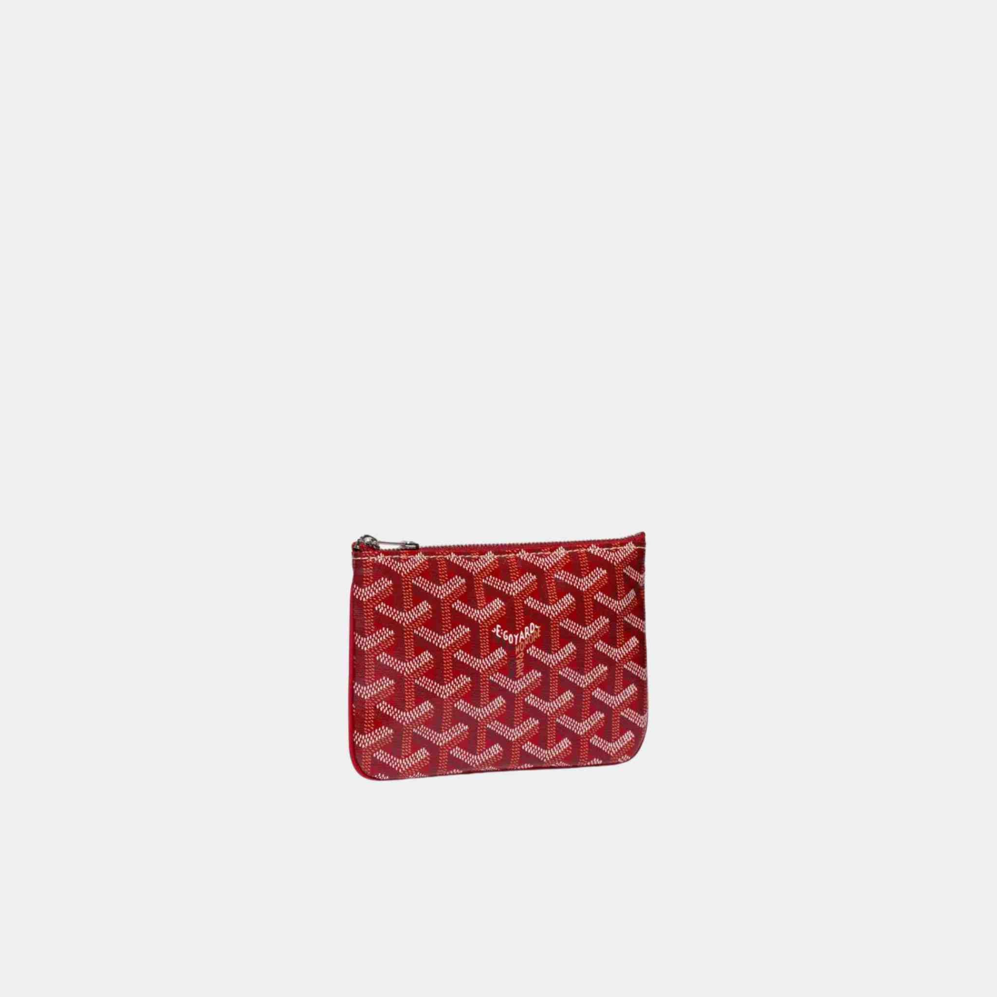 Goyard Senat Mini Pouch, Red, Front