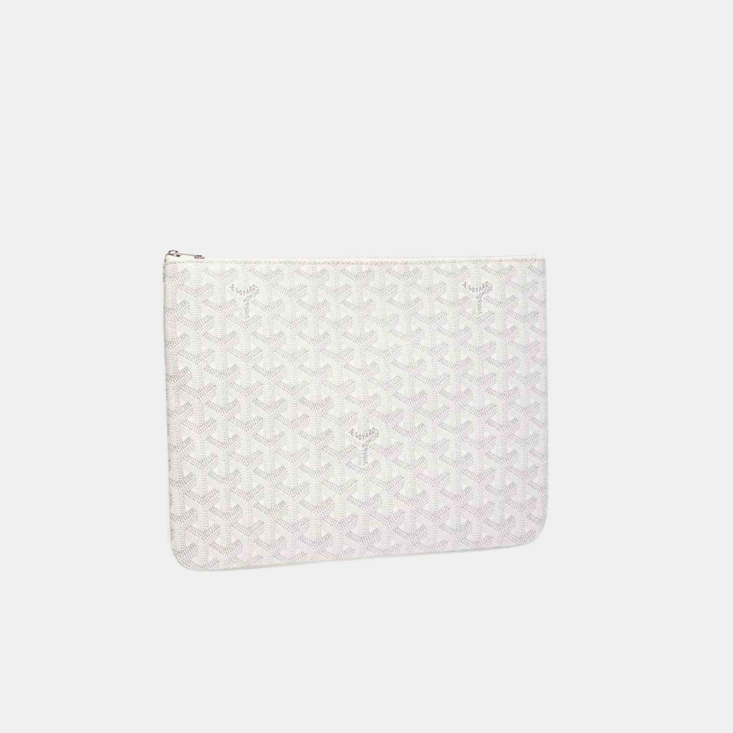 Goyard Senat MM Pouch, White, Front