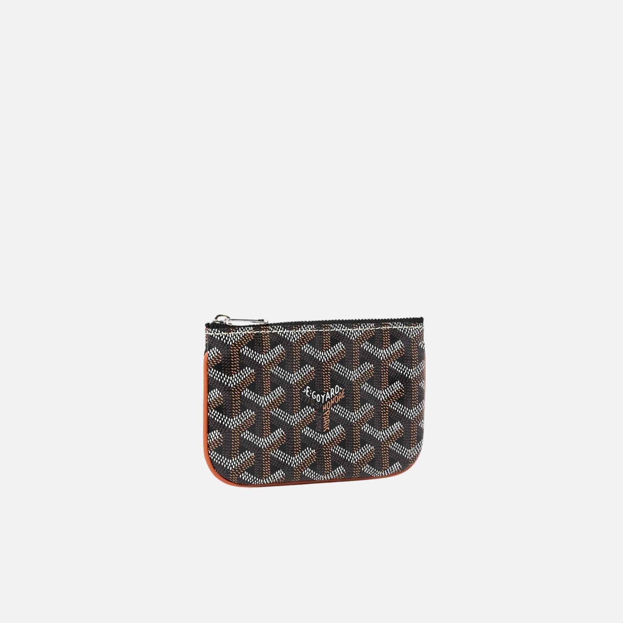Goyard Senat Nano Key Pouch, Black and Tan